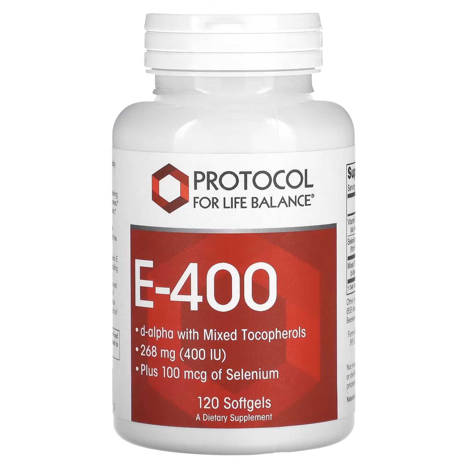 E-400 + Selenium x120 Sg - Protocol For Life Balance - Protocol For Life Balance