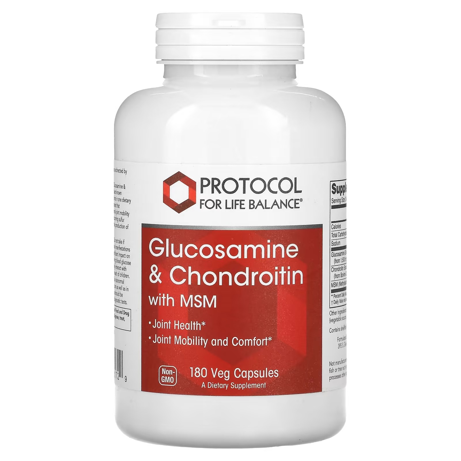 Glucosamine & Chondroitin w/MSM x180 C. - Protocol For Life Balance - Protocol For Life Balance
