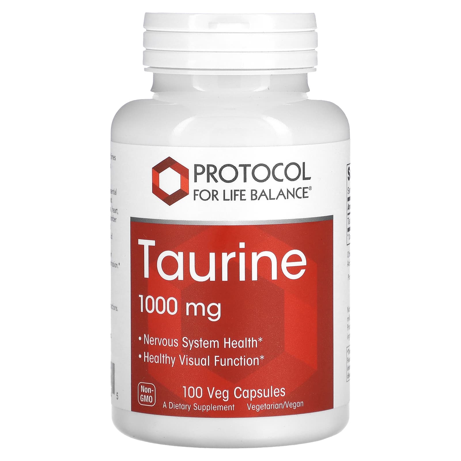 Taurine 1000mg x100 - Protocol For Life Balance - Protocol For Life Balance