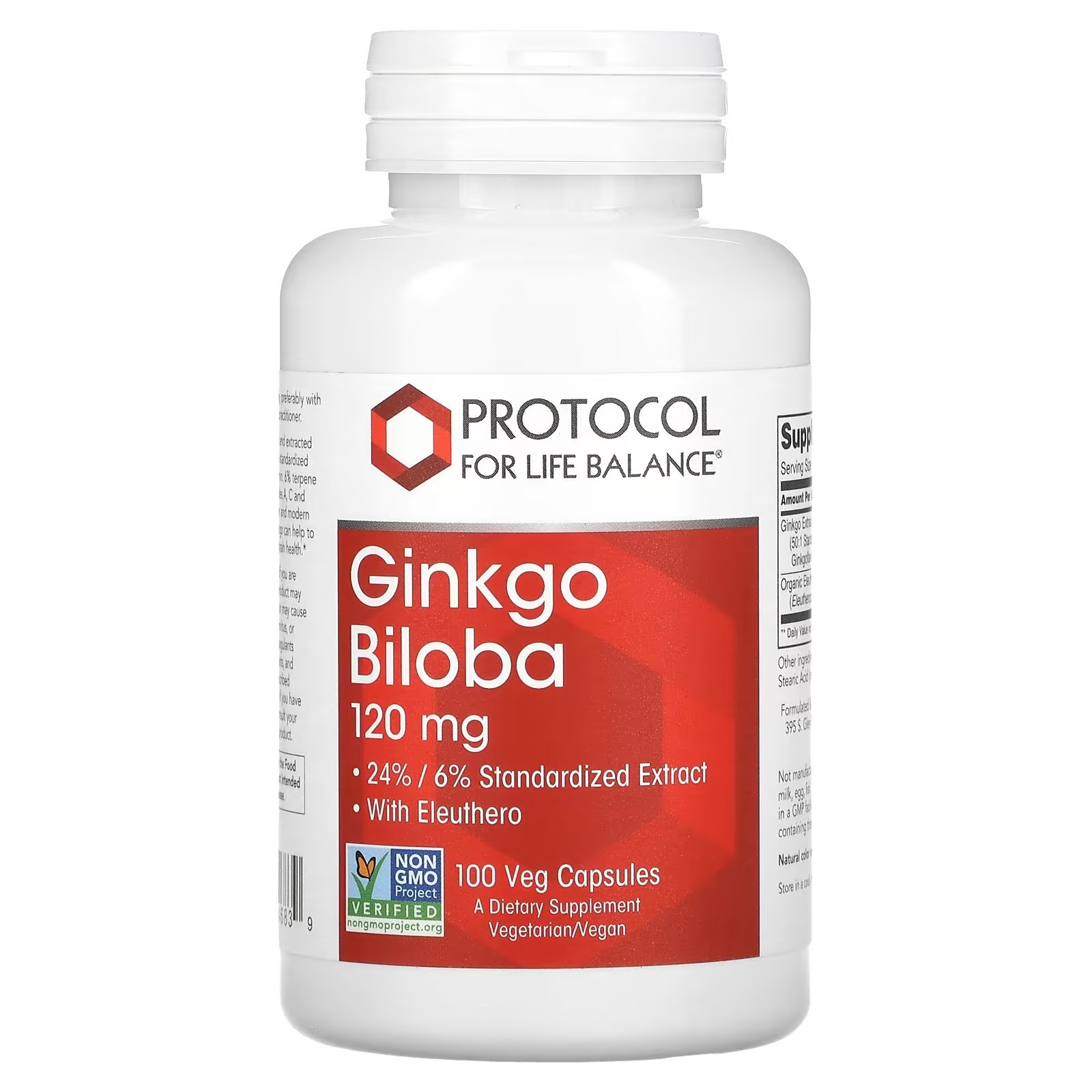 Ginkgo Biloba 120mg x100 C. - Protocol For Life Balance - Protocol For Life Balance