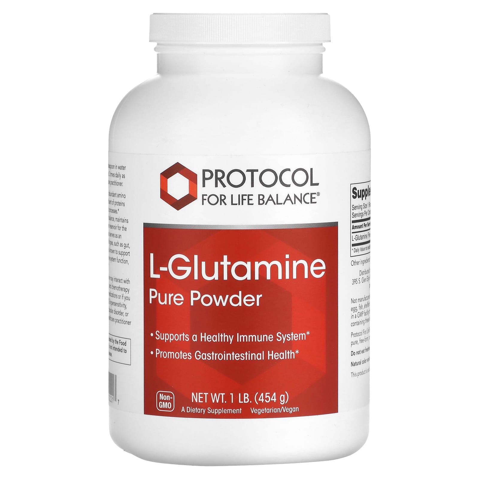 L-GLutamine Polvo 1 Lib. - Protocol For Life Balance - Protocol For Life Balance