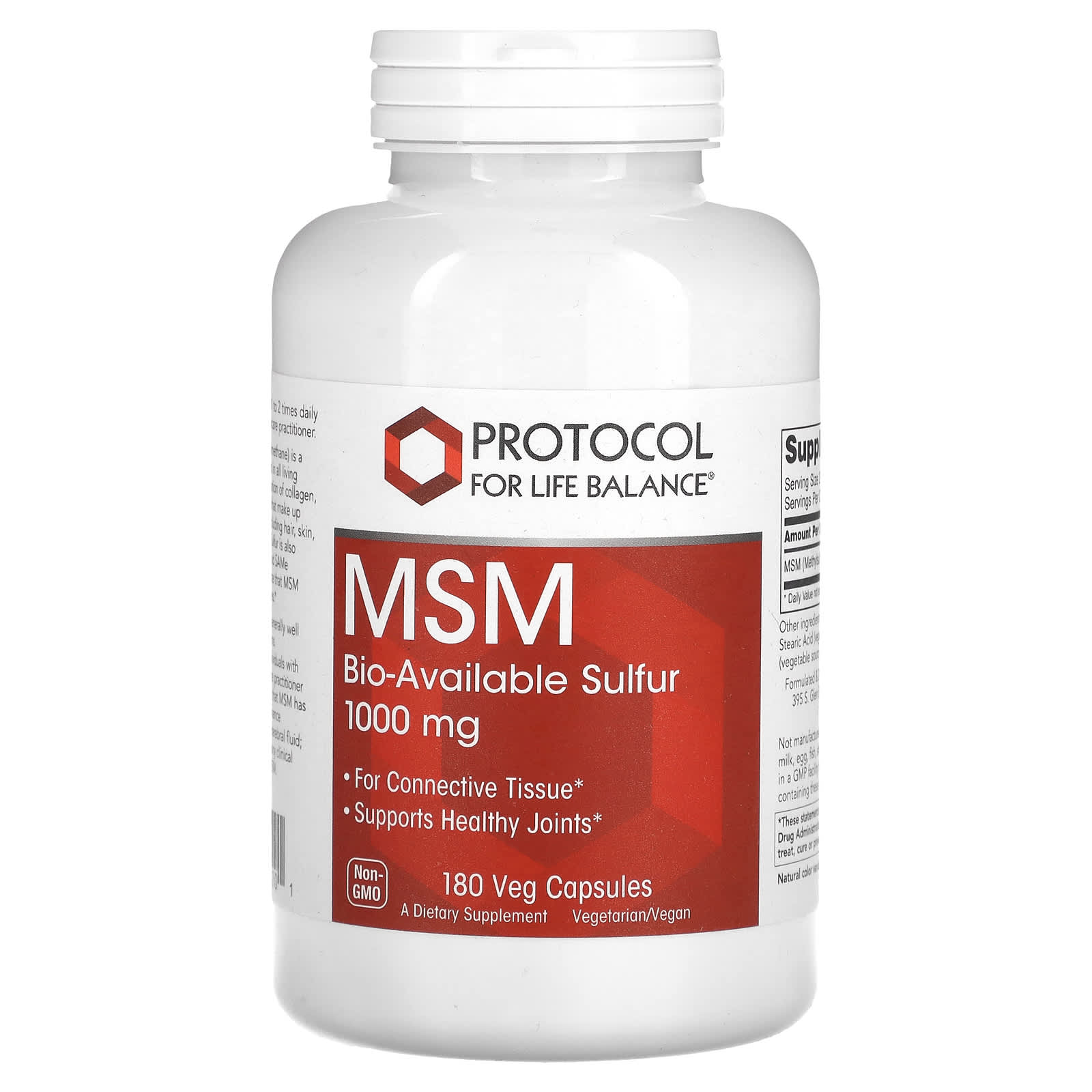 MSM 1000mg x180 C. - Protocol For Life Balance - Protocol For Life Balance
