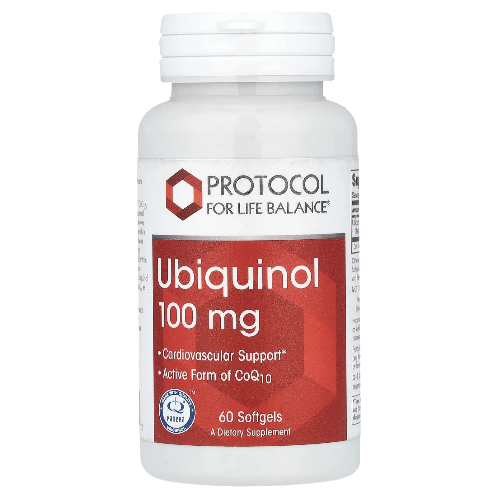 Ubiquinol 100mg x60 Sg - Protocol For Life Balance - Protocol For Life Balance