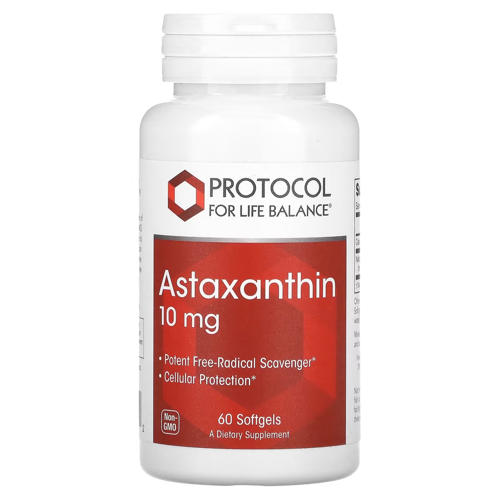 Astaxanthin 10mg x60 Sg - Protocol For Life Balance - Protocol For Life Balance