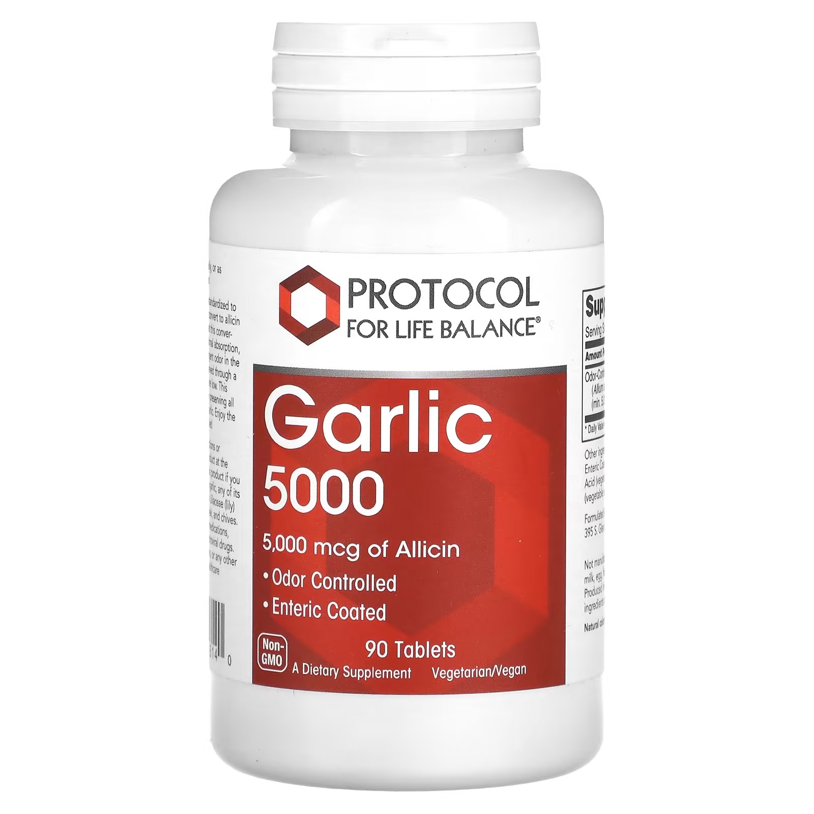 Garlic 5000mcg Odor Controled x90 T - Protocol For Life Balance - Protocol For Life Balance