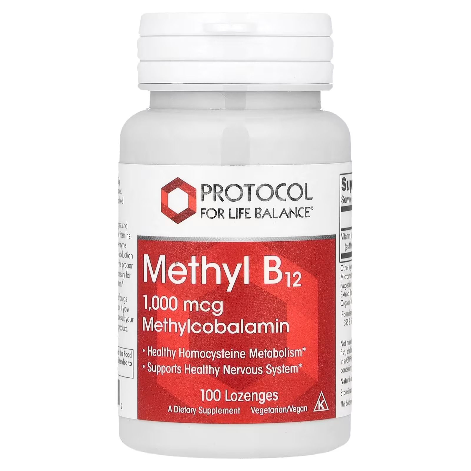 Methyl B-12 1,000mcg x100 Sublingual PRO P0495 - Protocol For Life Balance