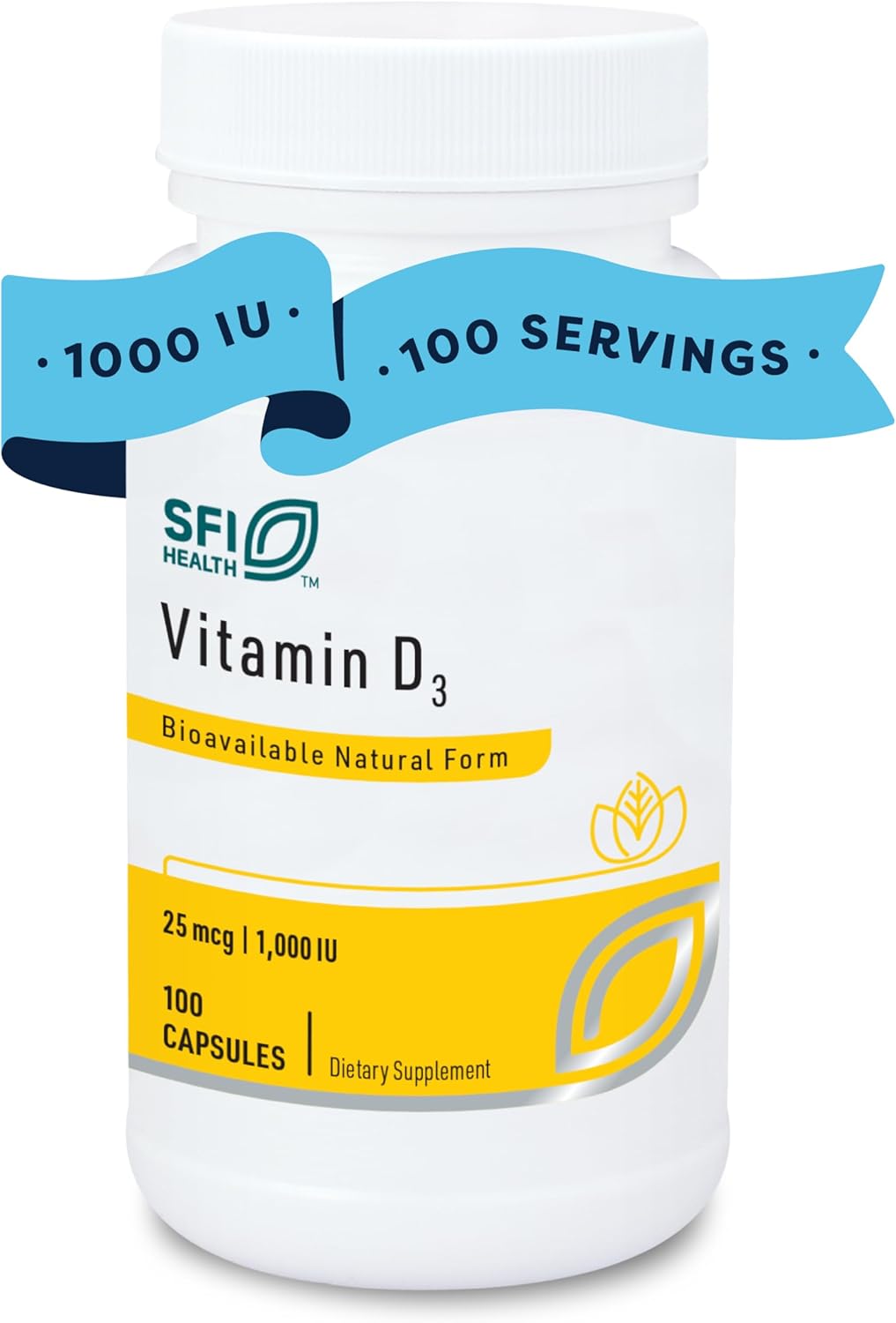 Vitamin D3 1,000 IU x100 C. Klaire - SFI Health