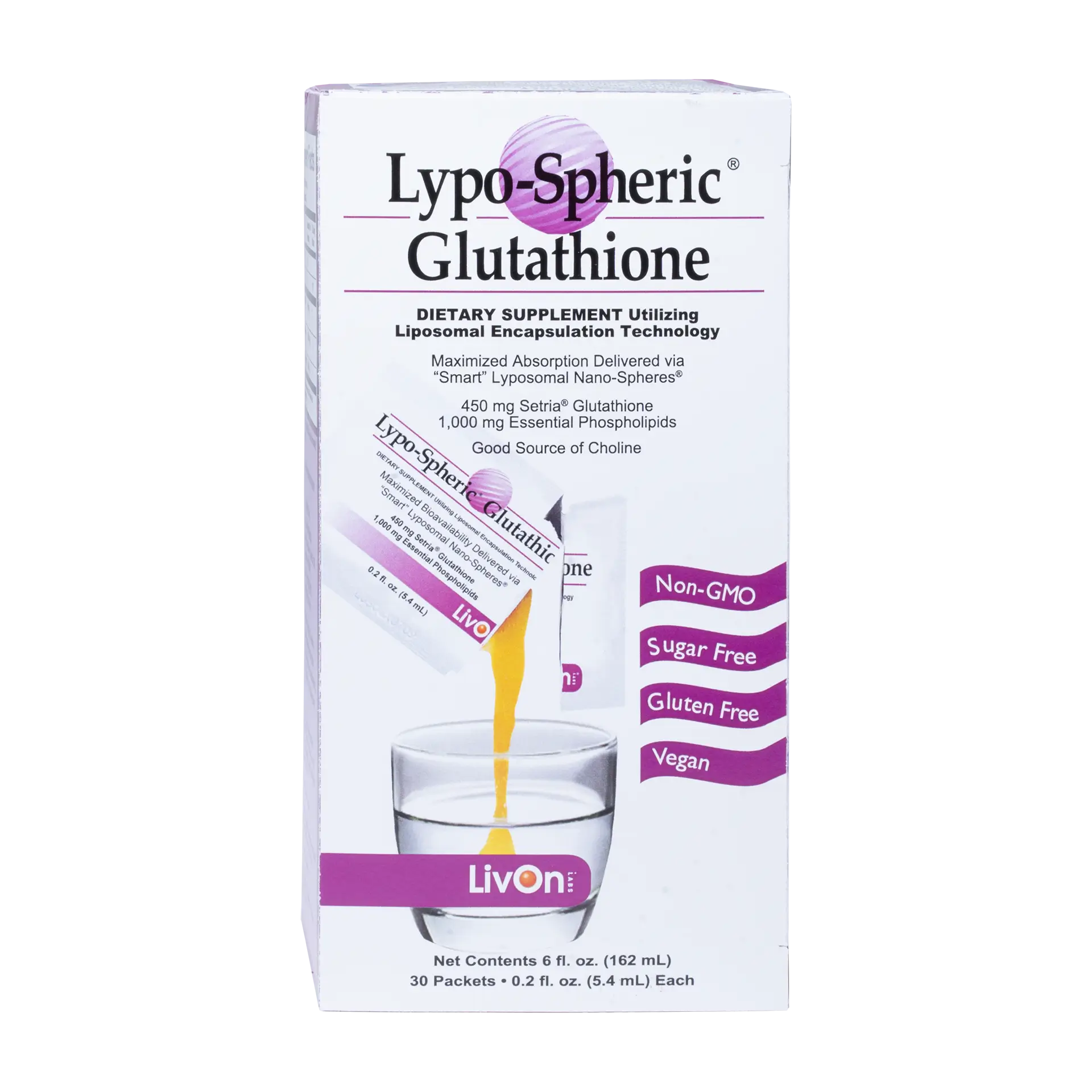 Lypo-Spheric Glutathione Liposomal x30 Packs - LivOn Labs - LivOn Labs