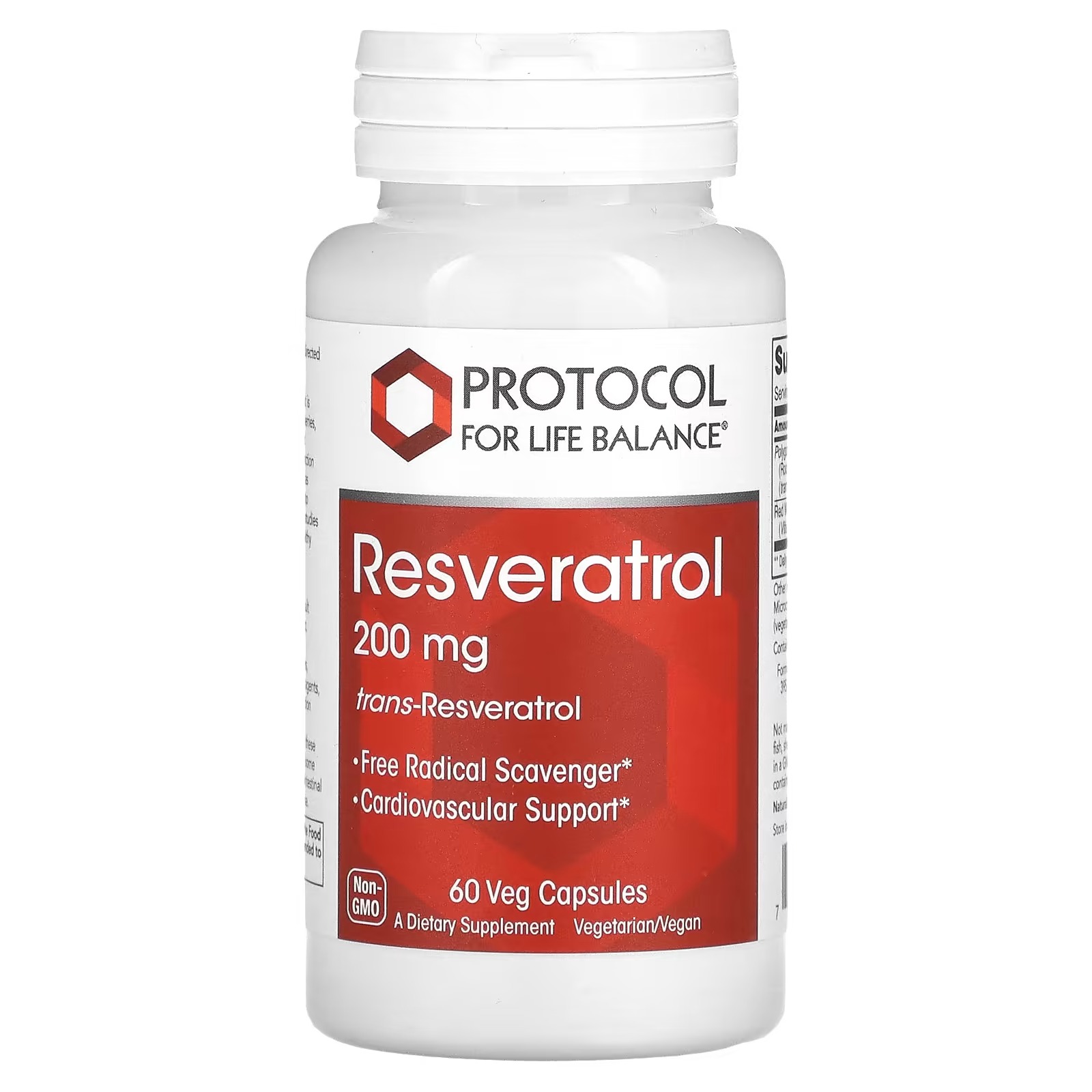 Resveratrol 200mg x60 C. - Protocol For Life Balance - Protocol For Life Balance