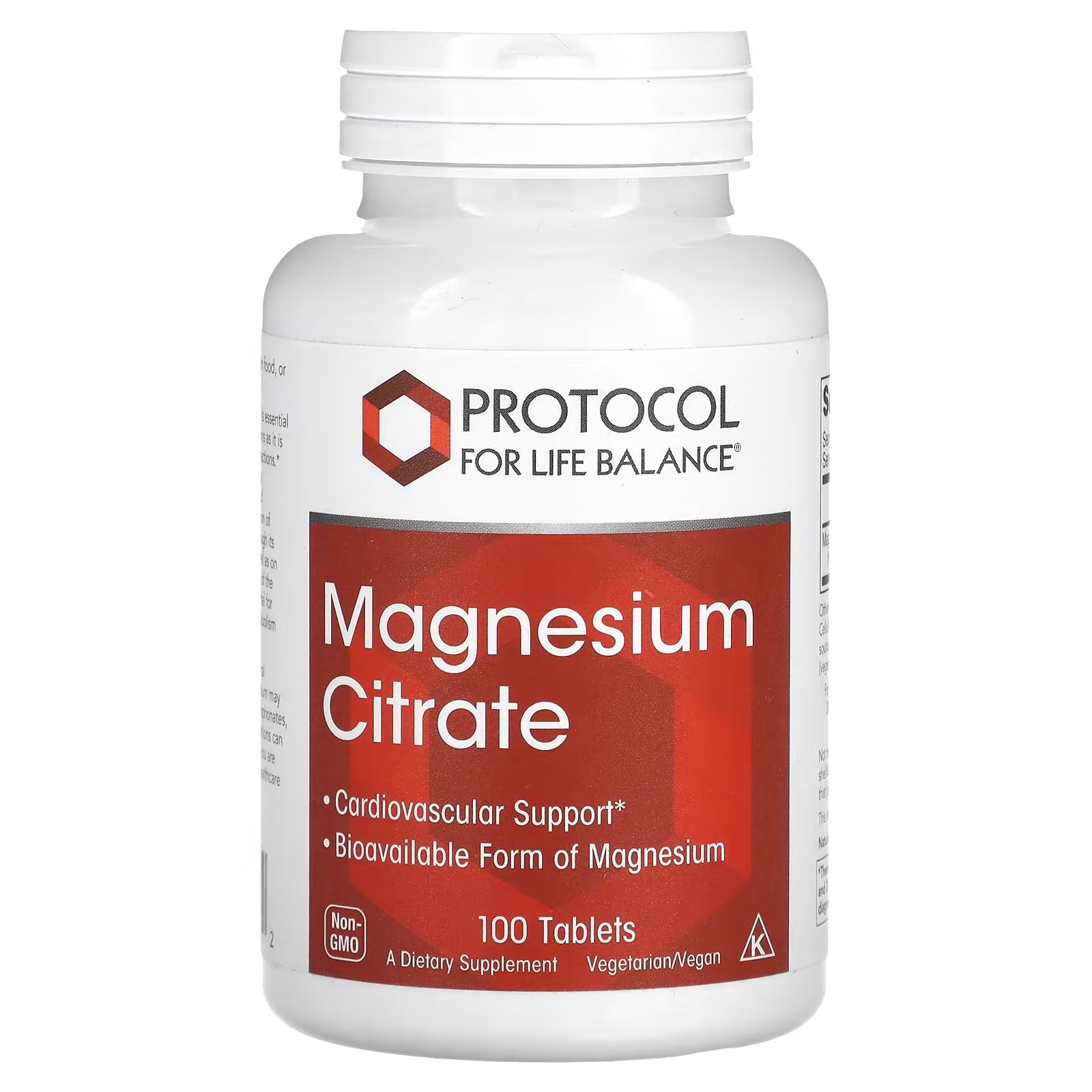 Magnesium Citrate 200mg x100 T. - Protocol For Life Balance - Protocol For Life Balance