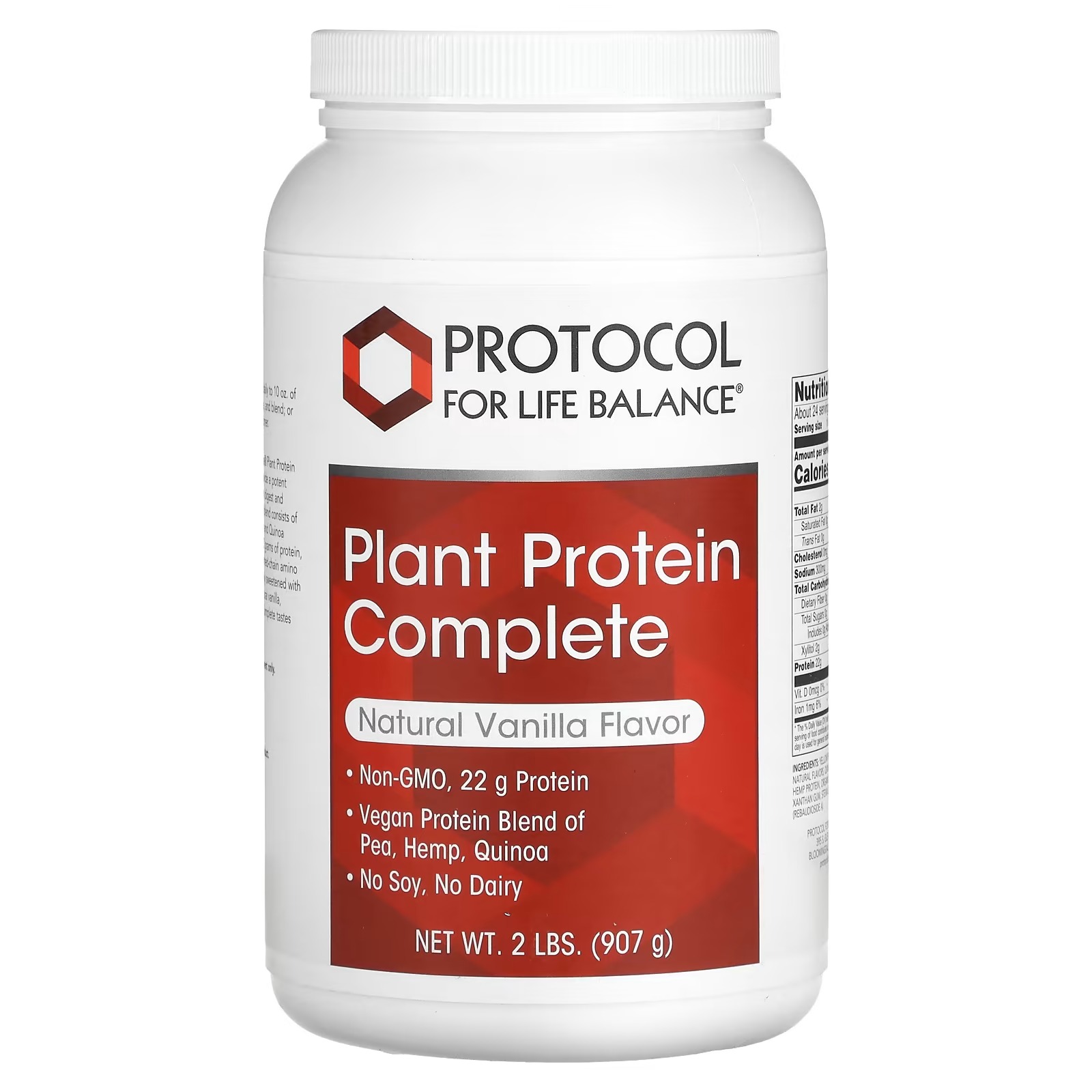 Plant Protein Complete Vanilla 2 Libs - Protocol For Life Balance - Protocol For Life Balance
