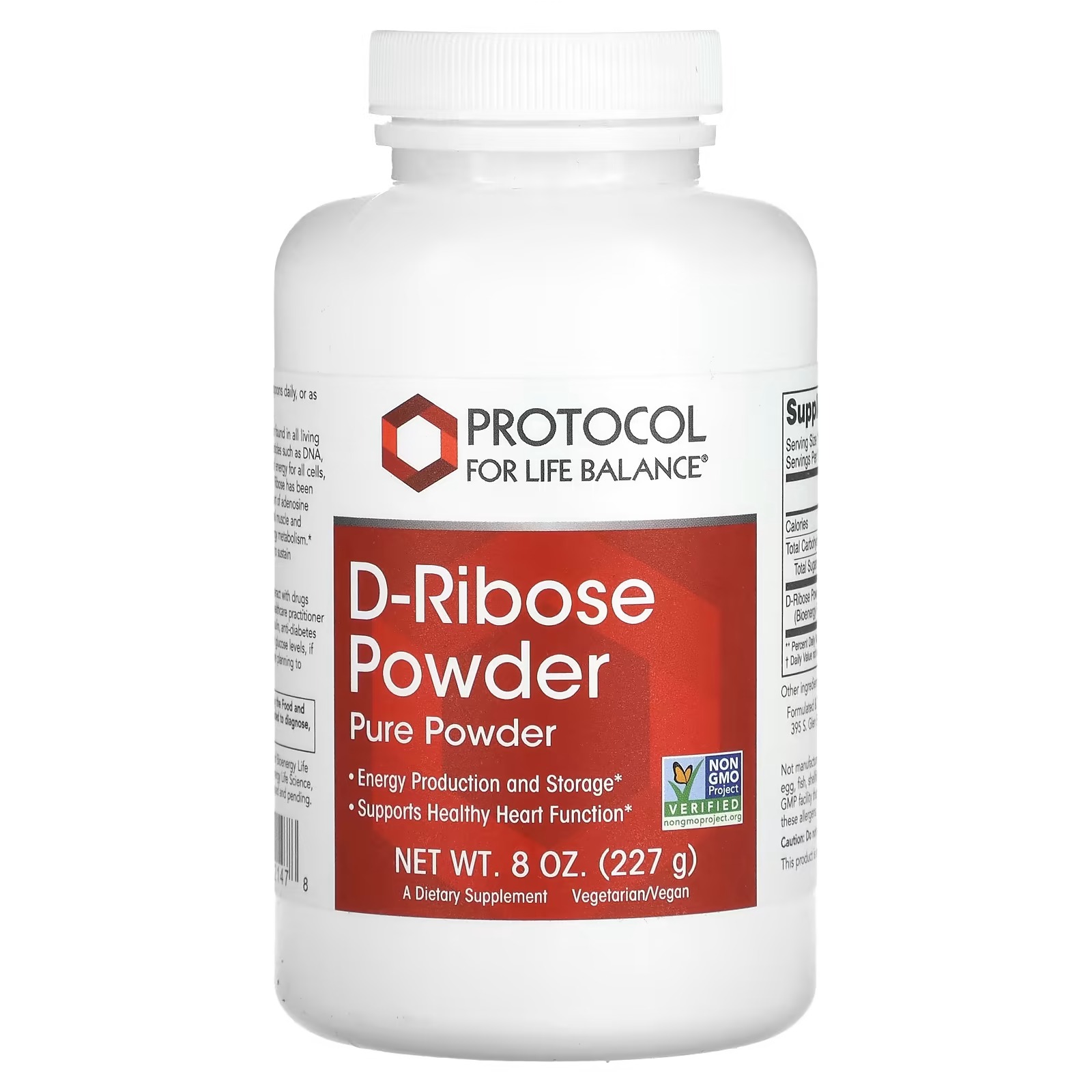 D-Ribose Powder 227g - Protocol For Life Balance - Protocol For Life Balance