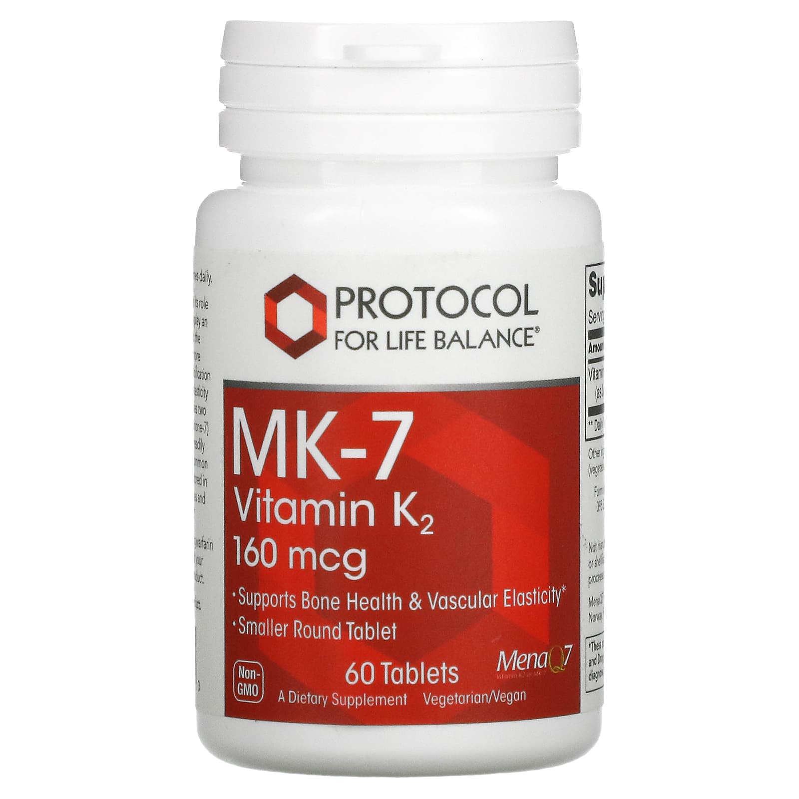 Vitamin K-2 MK-7 160mcg x60 T. - Protocol For Life Balance - Protocol For Life Balance