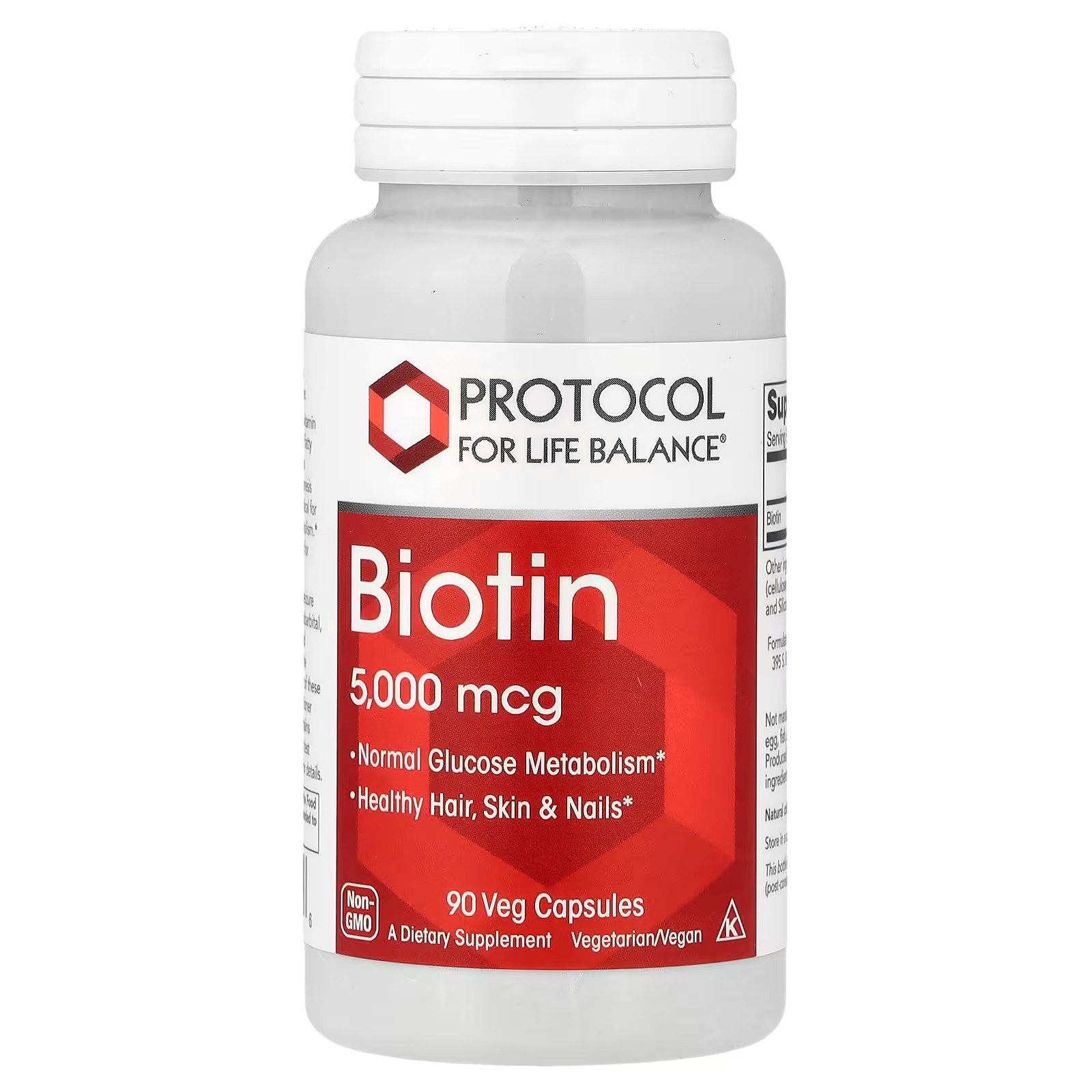 Biotin 5000mcg x90 C. PRO P0471 - Protocol For Life Balance