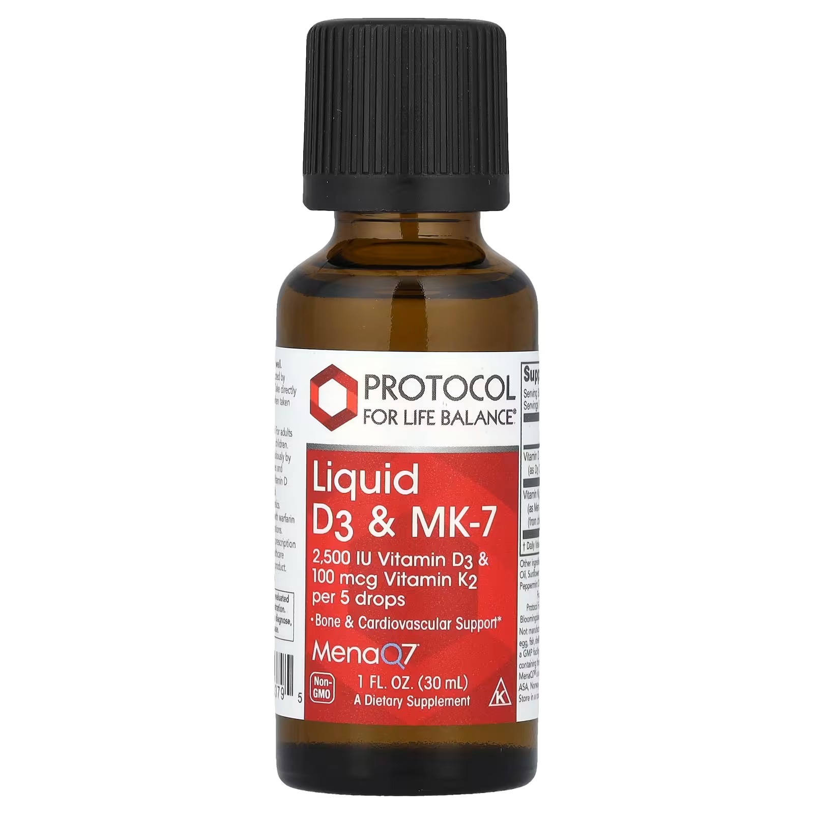 Liquid D3 K2 Mk-7 (30ml) - Protocol for Life Balance - Protocol For Life Balance