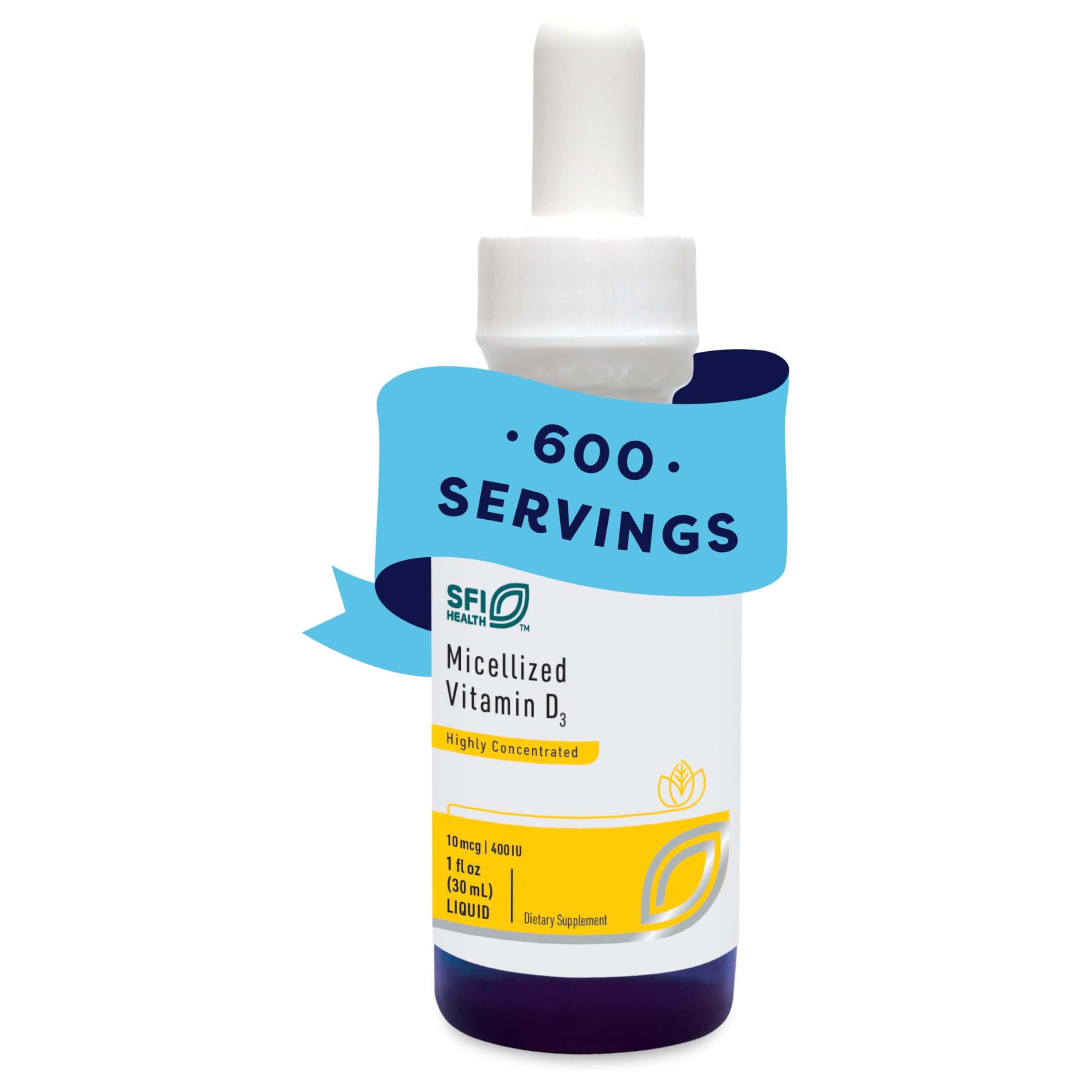 Vitamin D3 Micellized 400 IU 30mL - SFI Health - SFI Health