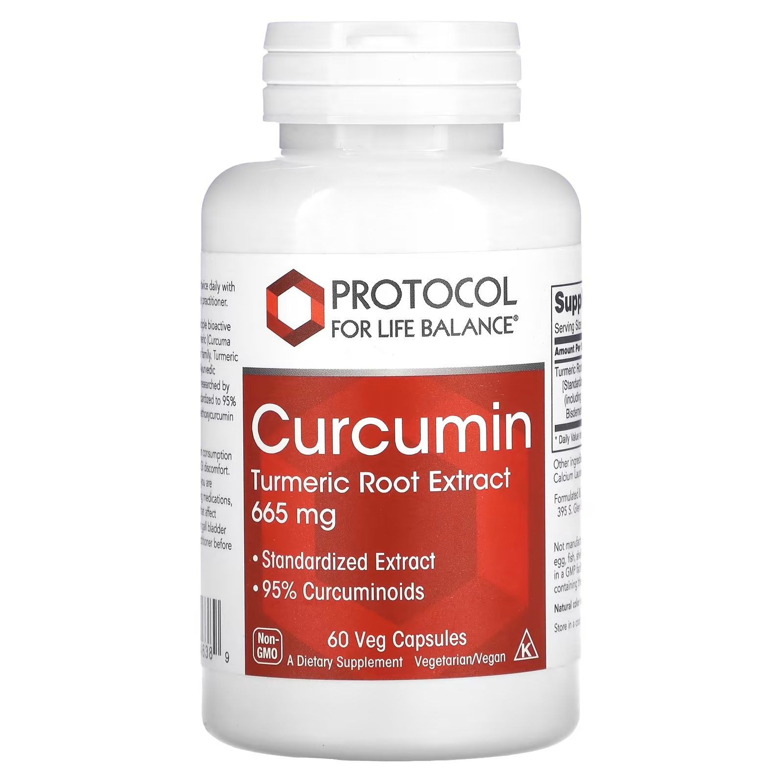 Curcumin 95% Extract 665mg x60 C. - Protocol For Life Balance - Protocol For Life Balance