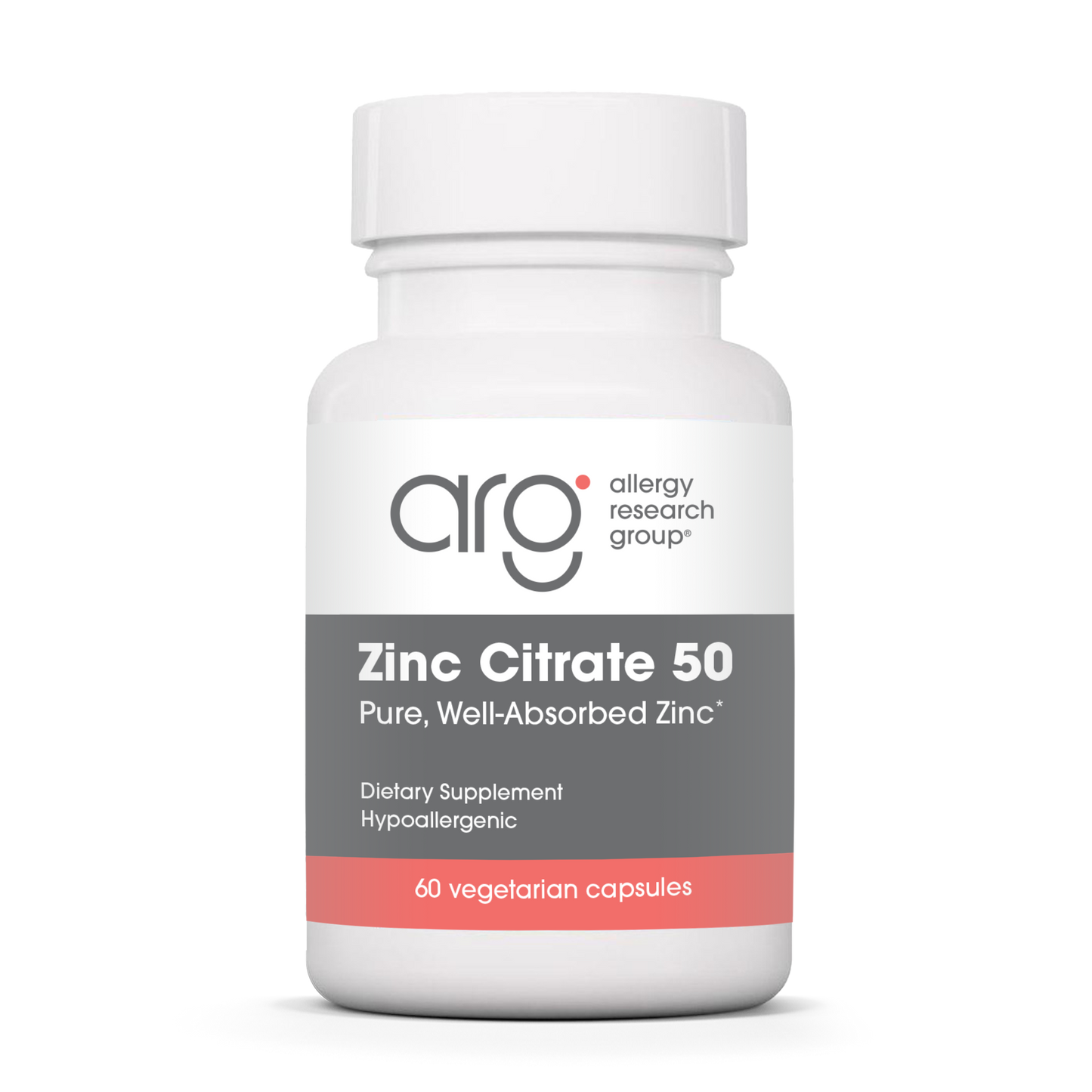 Zinc Citrate 50mg x60 C. - Allergy Research Group - Allergy Research Group