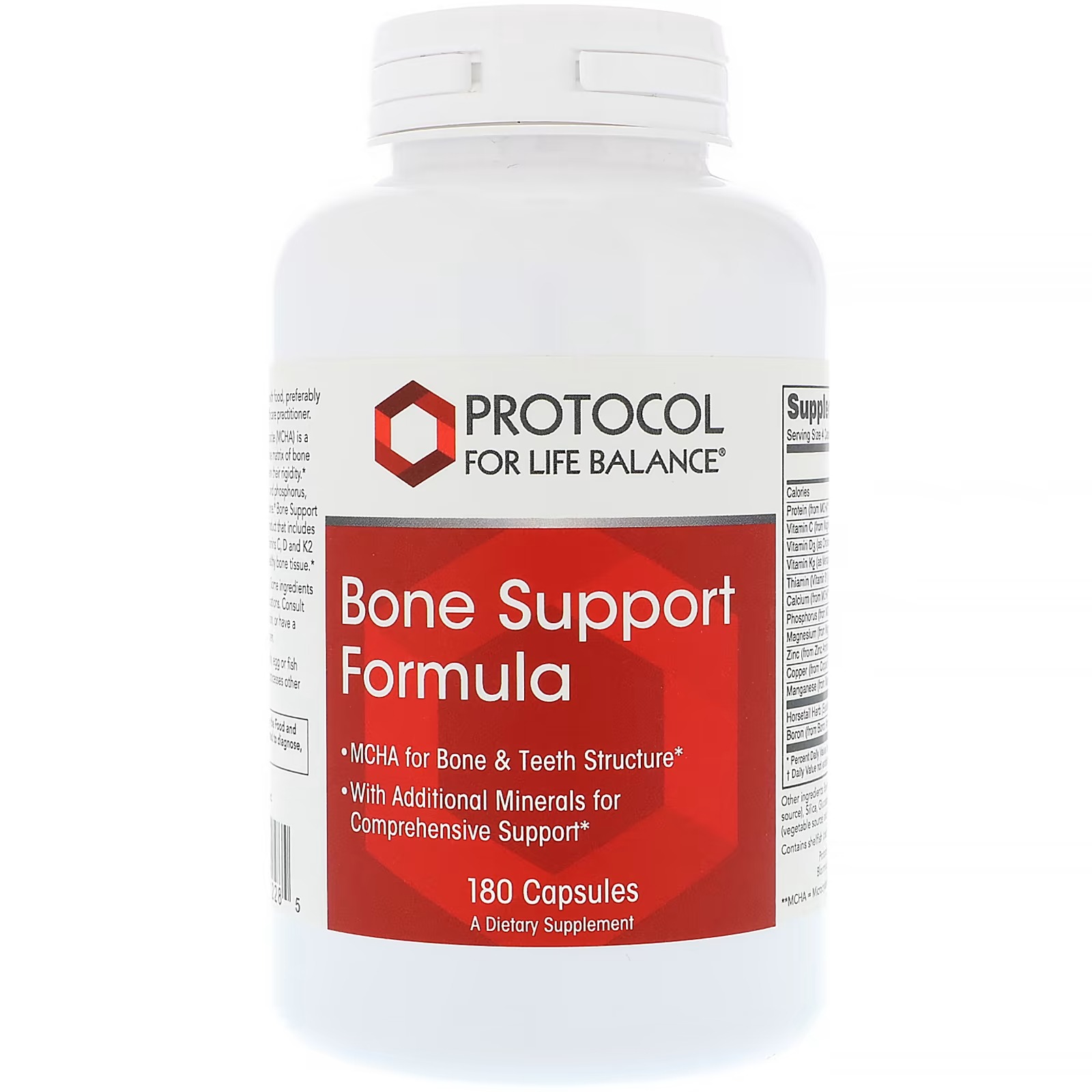 Bone Support Formula Cal Mag Zinc x180 C - Protocol For Life Balance - Protocol For Life Balance
