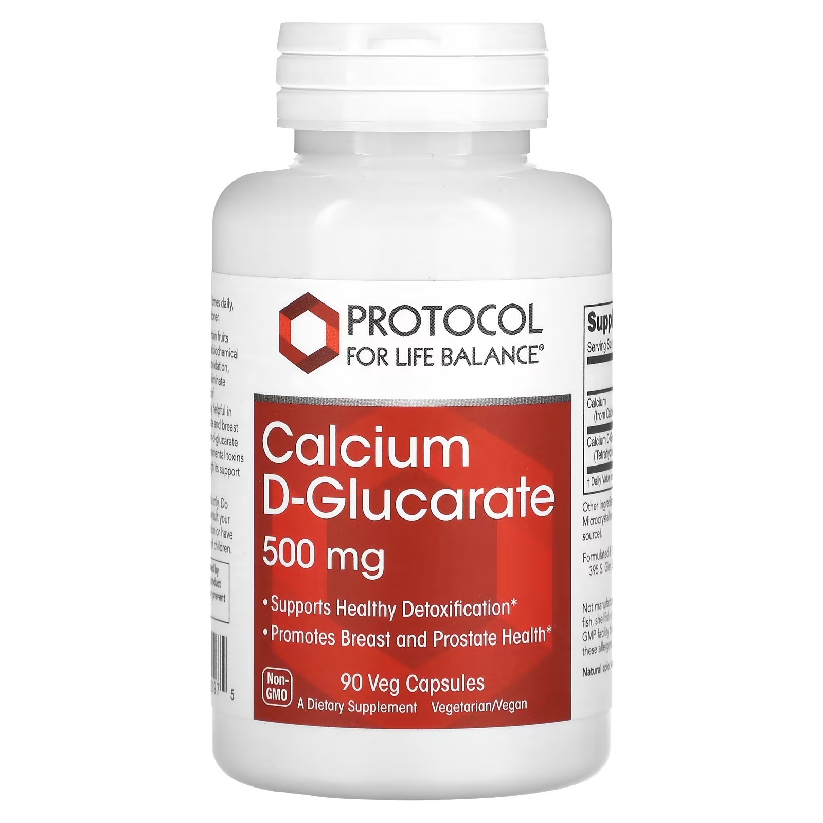 Calcium D-Glucarate 500mg x90 C. CDG - Protocol For Life Balance - Protocol For Life Balance