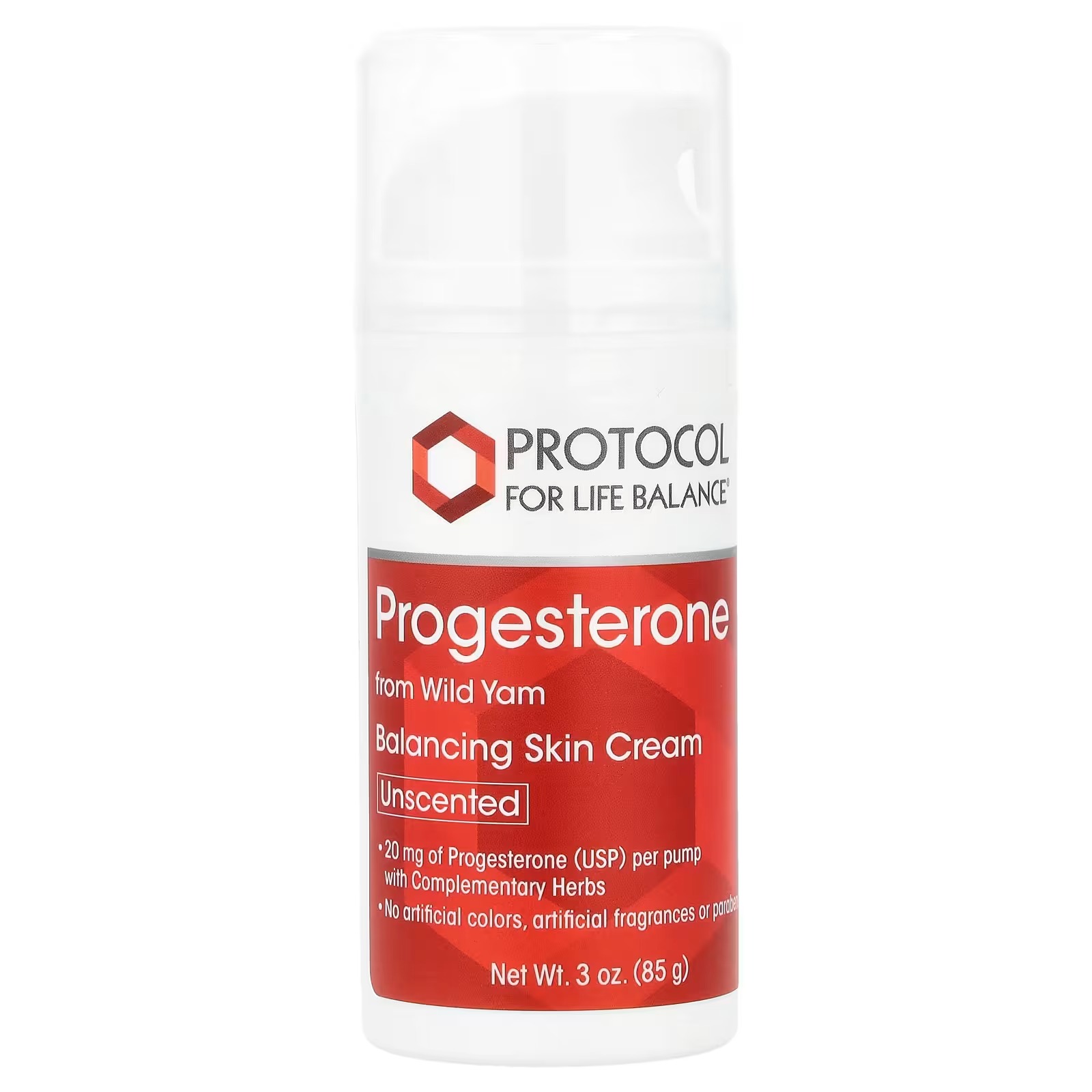 Progesterone Natural Unscented 85g - Protocol For Life Balance - Protocol For Life Balance
