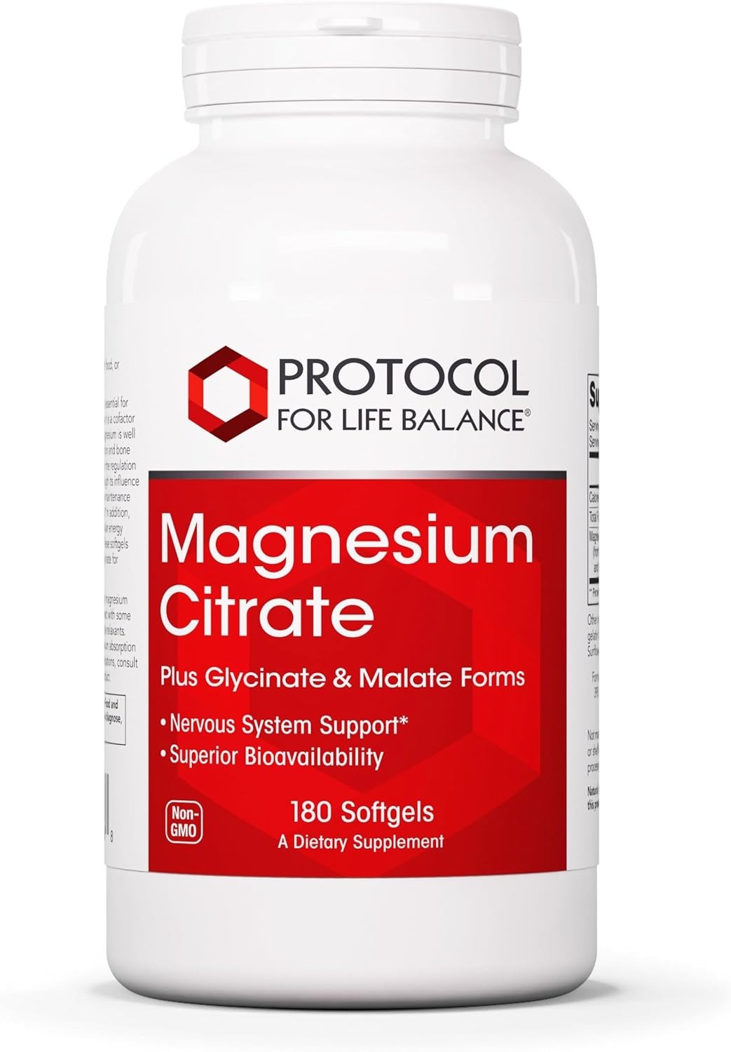 Magnesium Citrate 200mg x180 Softgels - Protocol For Life Balance - Protocol For Life Balance