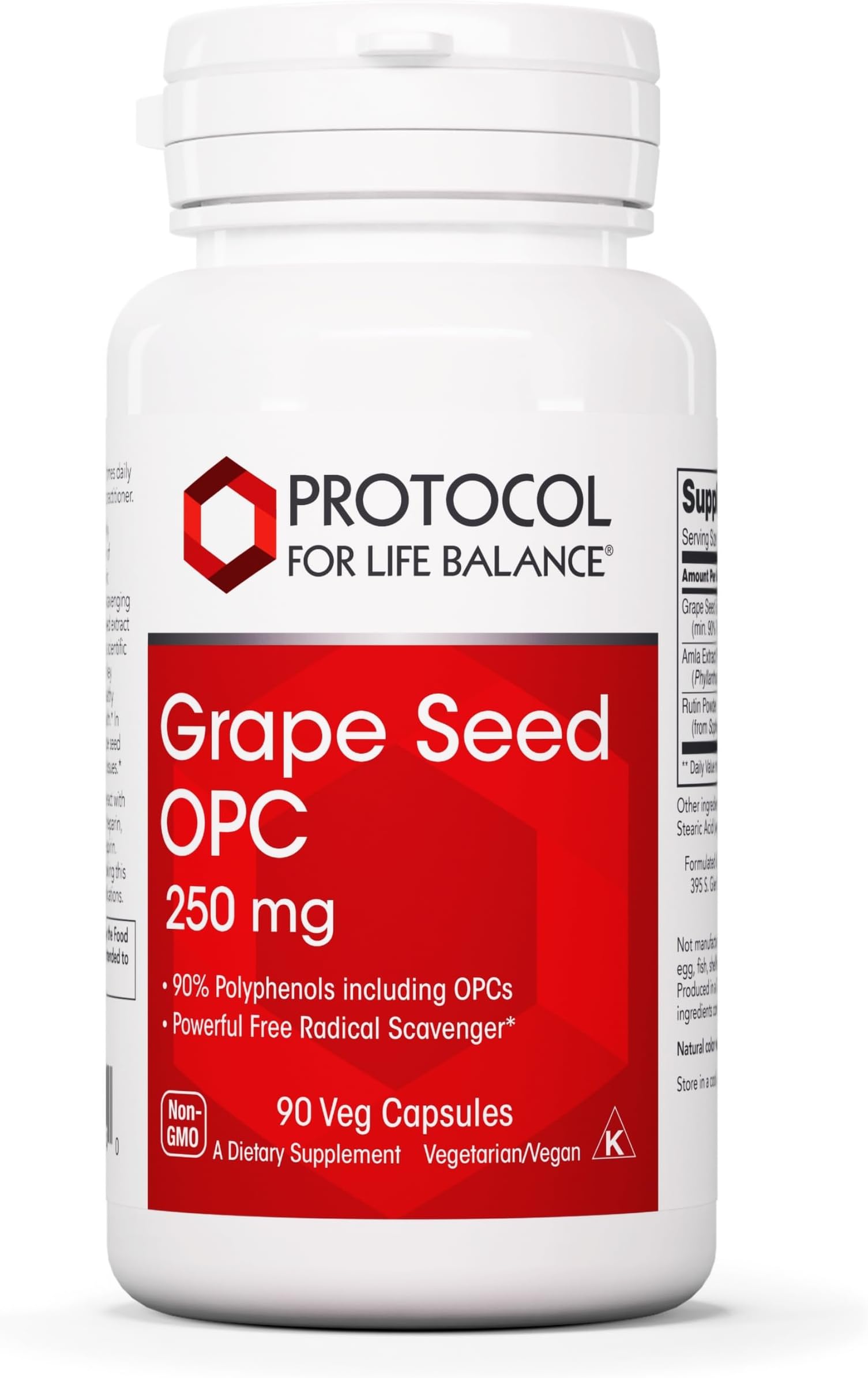 Grape Seed OPC 250mg x90 C. - Protocol For Life Balance - Protocol For Life Balance