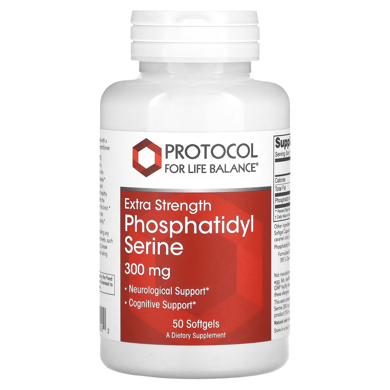 Phosphatidyl Serine 300mg x50 Sg - Protocol For Life Balance - Protocol For Life Balance