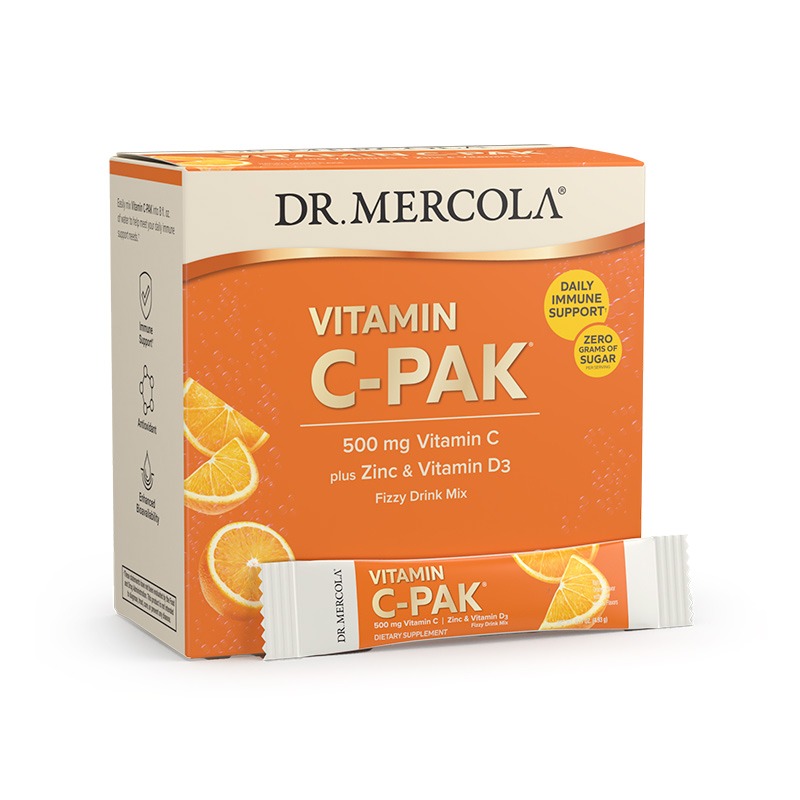 Vitamin C-Pak 500mg Plus Zinc & Vit. D x30 - Dr. Mercola - Dr. Mercola