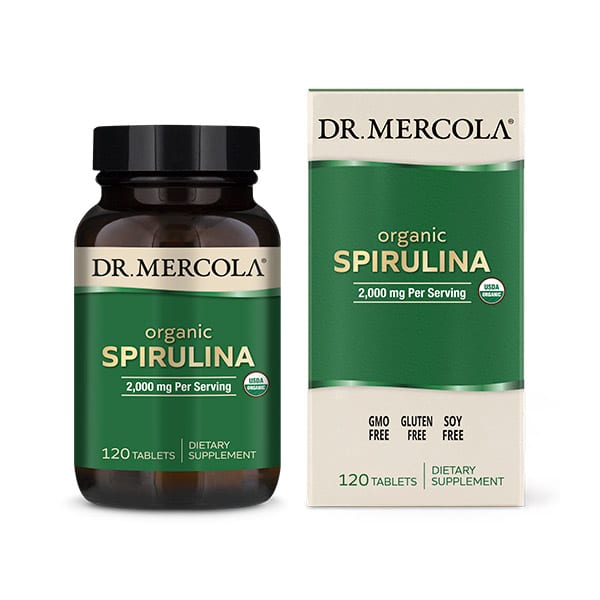 Spirulina Organic 2000mg x120 Tabs - Dr. - Dr. Mercola - Dr. Mercola