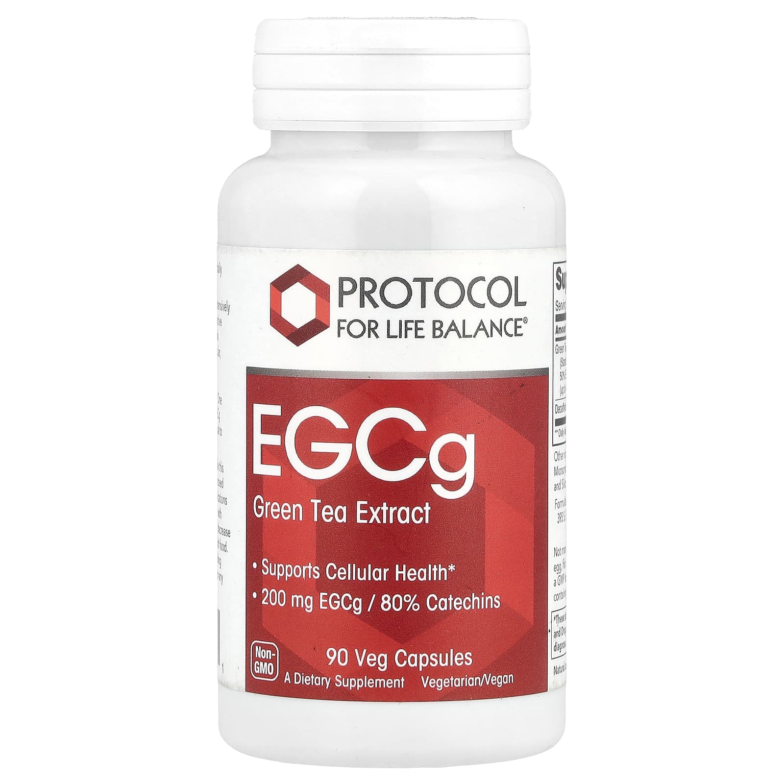 Green Tea Extract 200mg EGCg x90 C - Protocol For Life Balance - Protocol For Life Balance