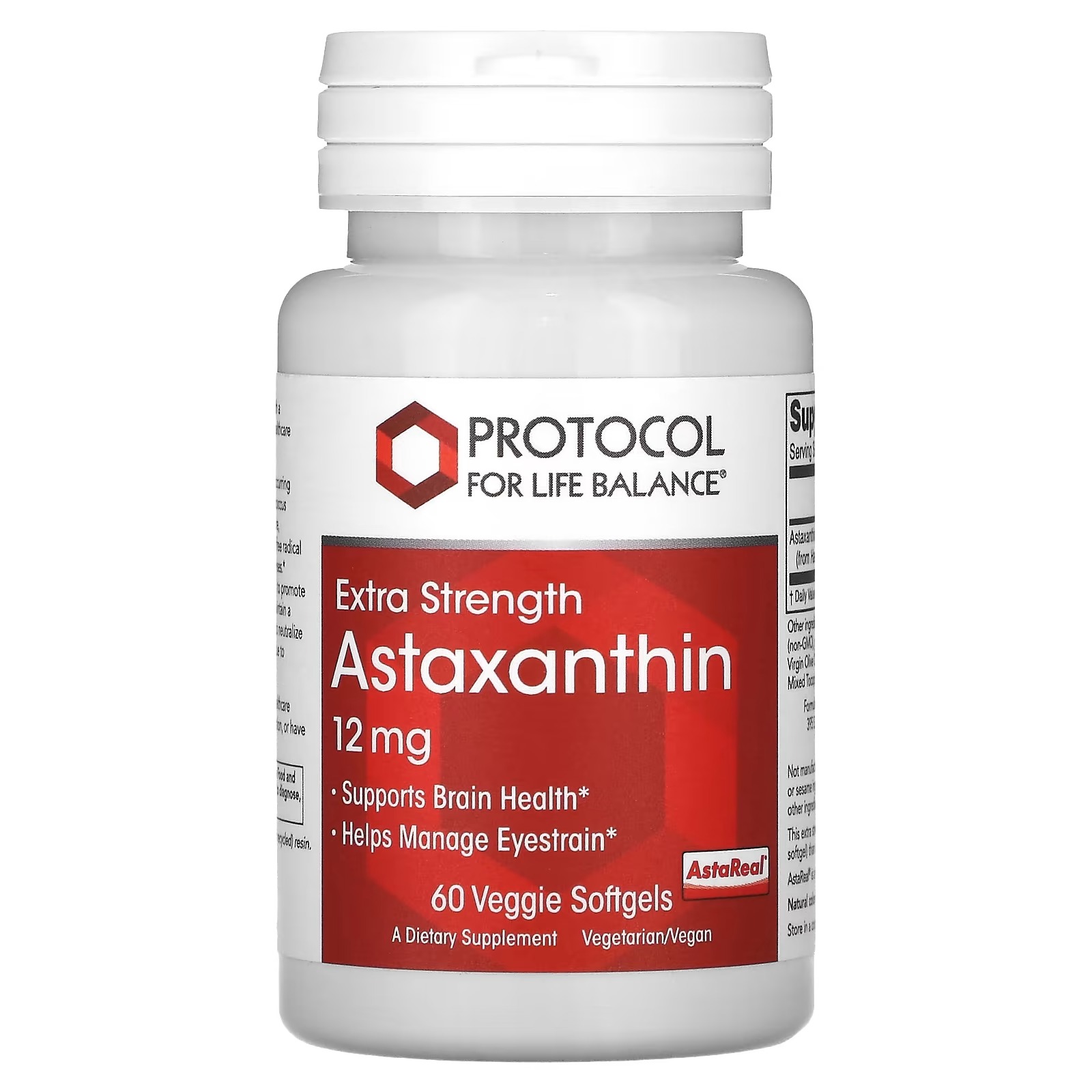 Astaxanthin 12mg Extra Forte 12mg x60 Sg P2253 - Protocol For Life Balance