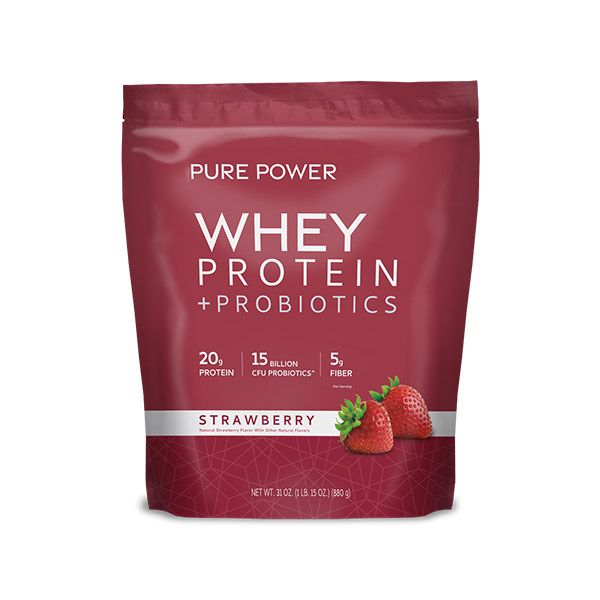 Whey Protein + Probiotics 31 Oz. Strawberry - Dr. Mercola - Dr. Mercola