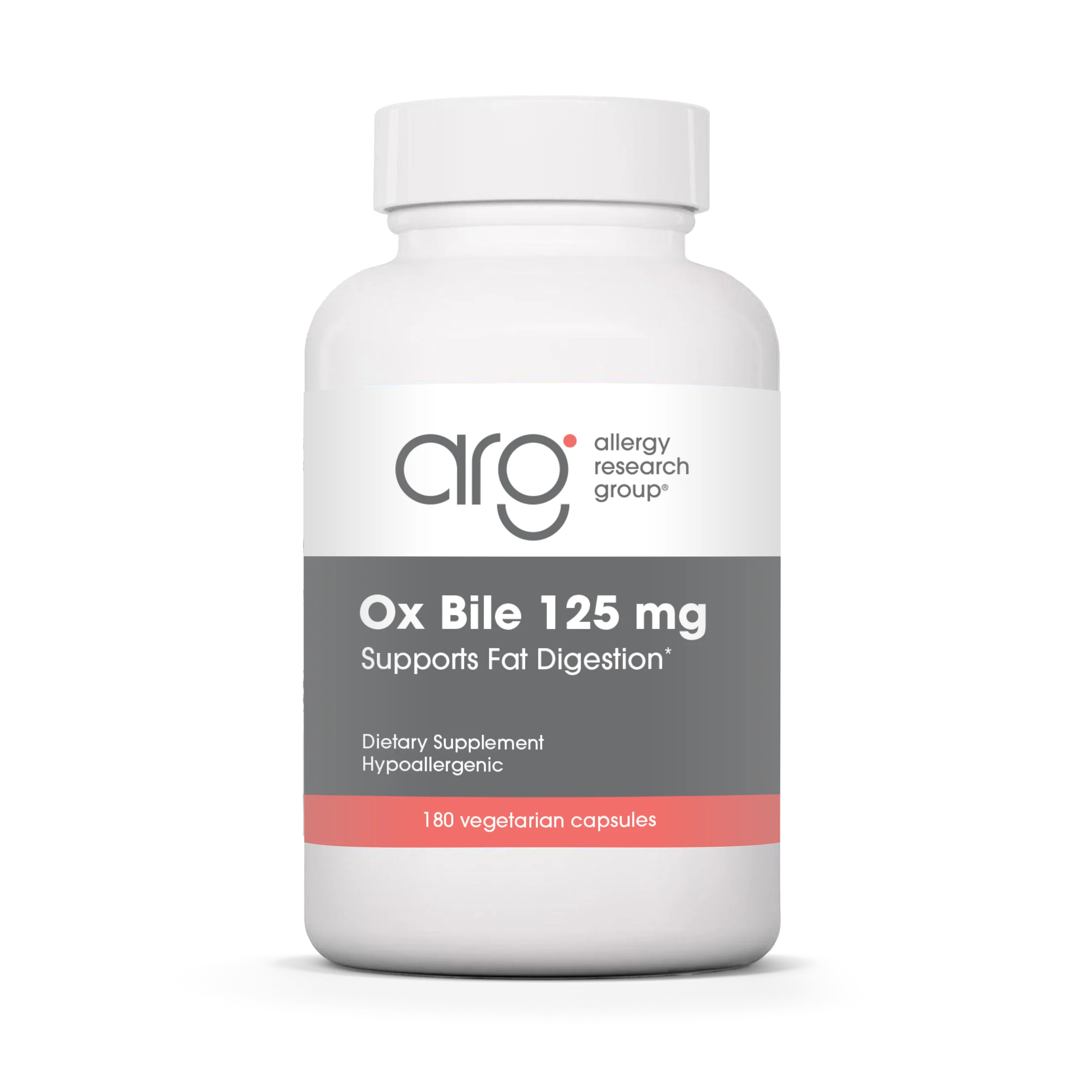 Ox Bile 125mg x 180 Caps. - Allergy Research Group - Allergy Research Group
