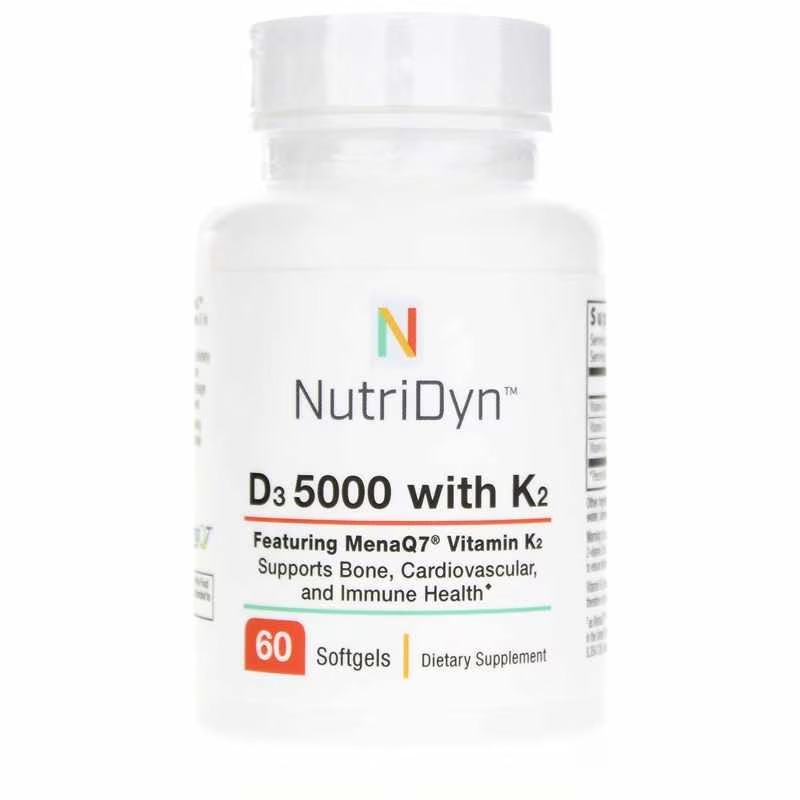 D3 5000 with K2 60 Softgels - NutriDyn - NutriDyn