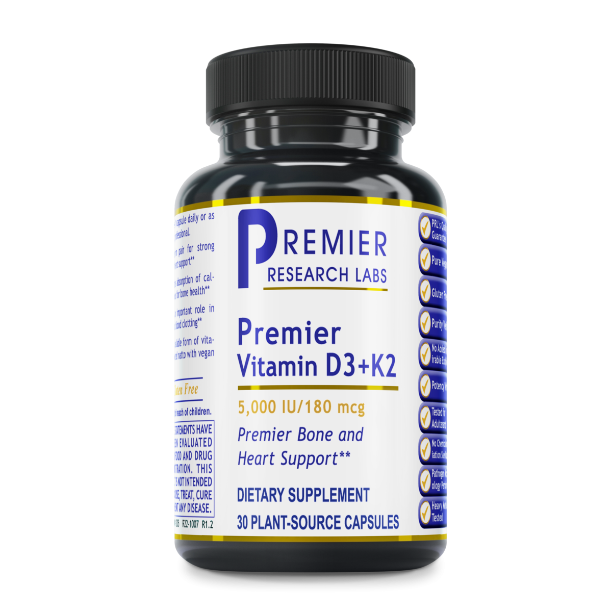 Vitamin D3+K2 5000/180 x30 Caps - Premier Research Labs - Premier Research Labs