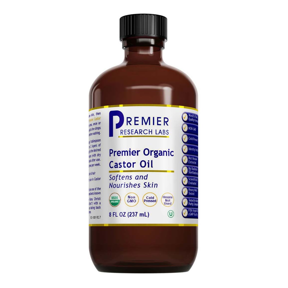 Castor Organic Oil - 8oz - Premier Research Labs - Premier Research Labs