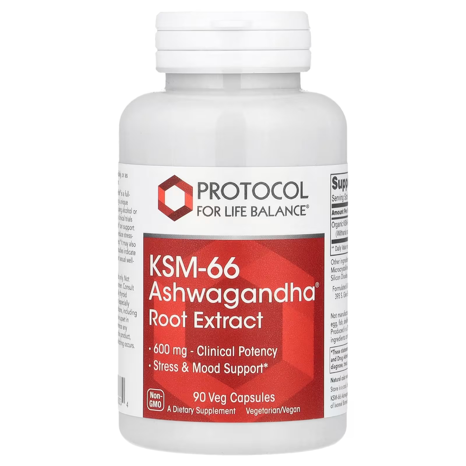 Ashwagandha Ksm-66 600mg x90 C. - Protocol For Life Balance - Protocol For Life Balance