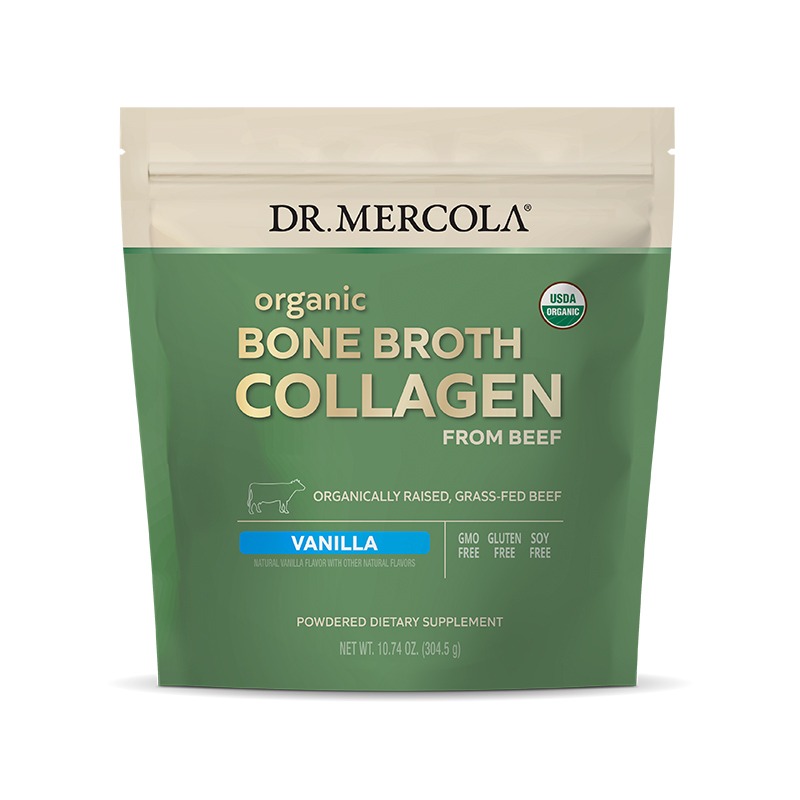 Bone Broth Collagen Organic (Vanilla) 14.81 Oz / 420g. - Dr. Mercola - Dr. Mercola