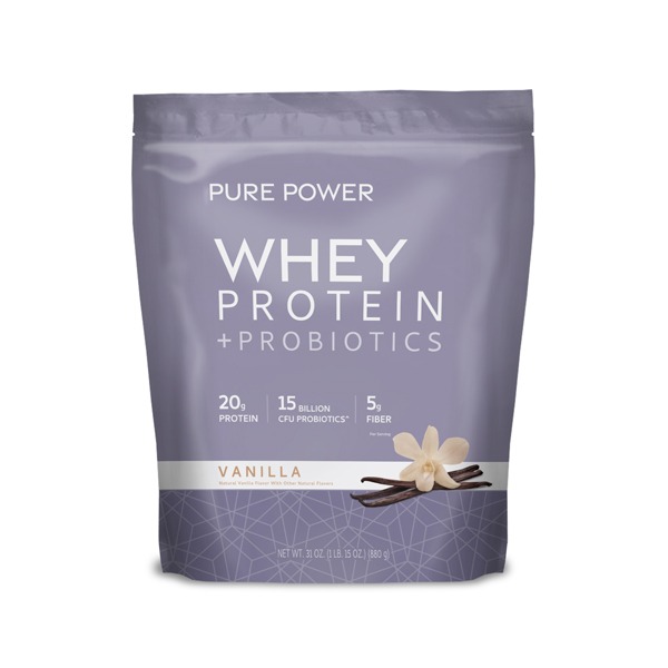 Whey Protein + Probiotics (Vanilla) 20.6OZ. Pure Power, Mercola - Dr. Mercola
