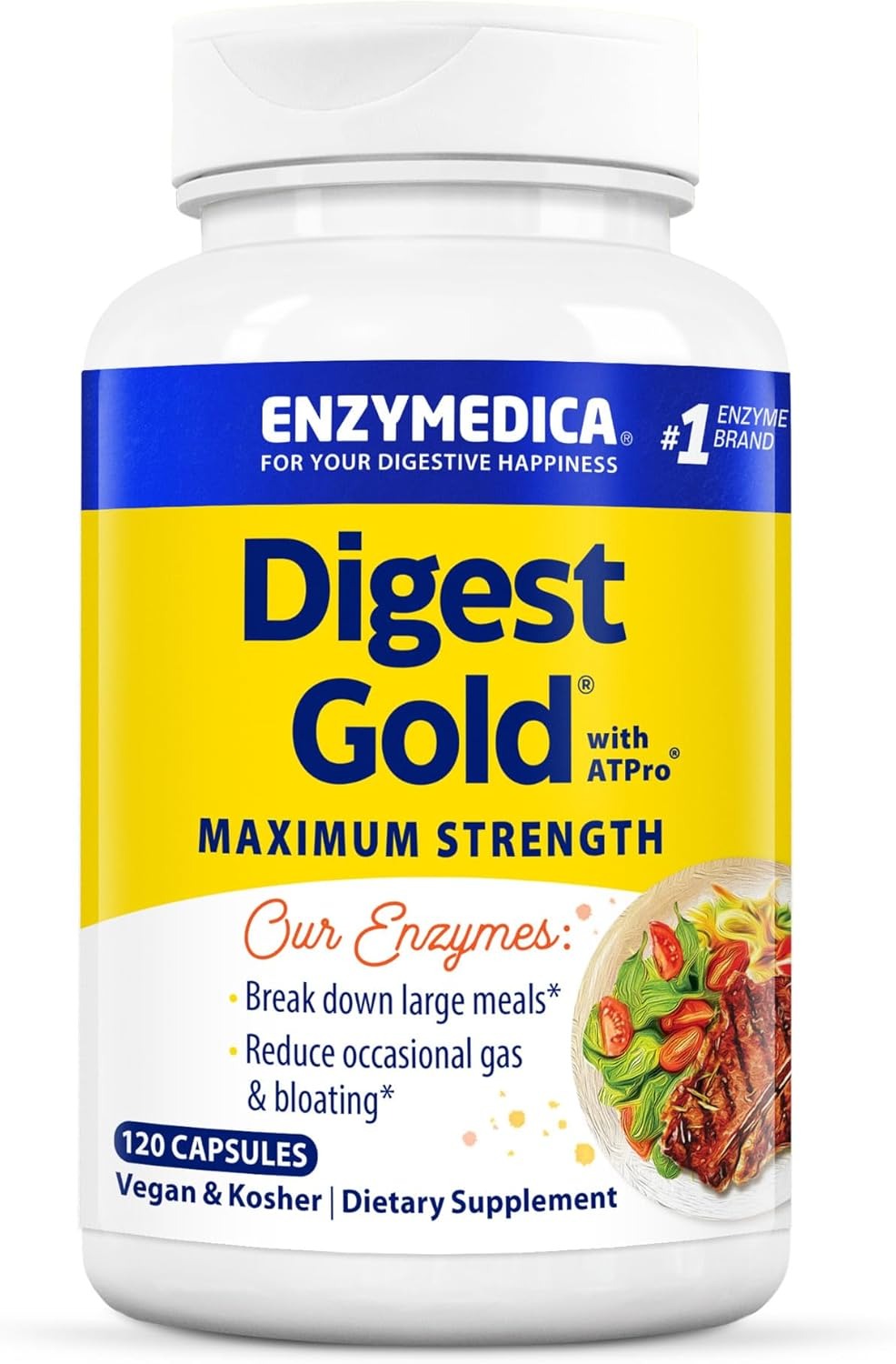 Digest Gold x120 Caps - Enzymedica - Enzymedica
