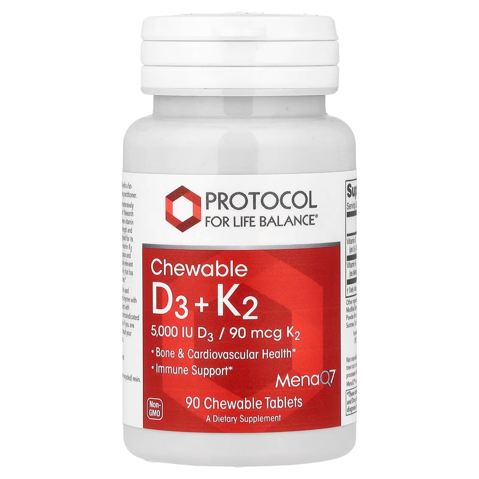 D3 + K2 Chewable x90 Masticables - Protocol for Life Balance - Protocol For Life Balance