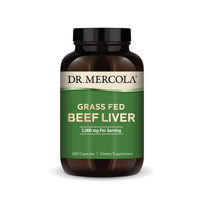 Grass-Fed Beef Liver 3,000mg x180 Caps - Dr. Mercola - Dr. Mercola