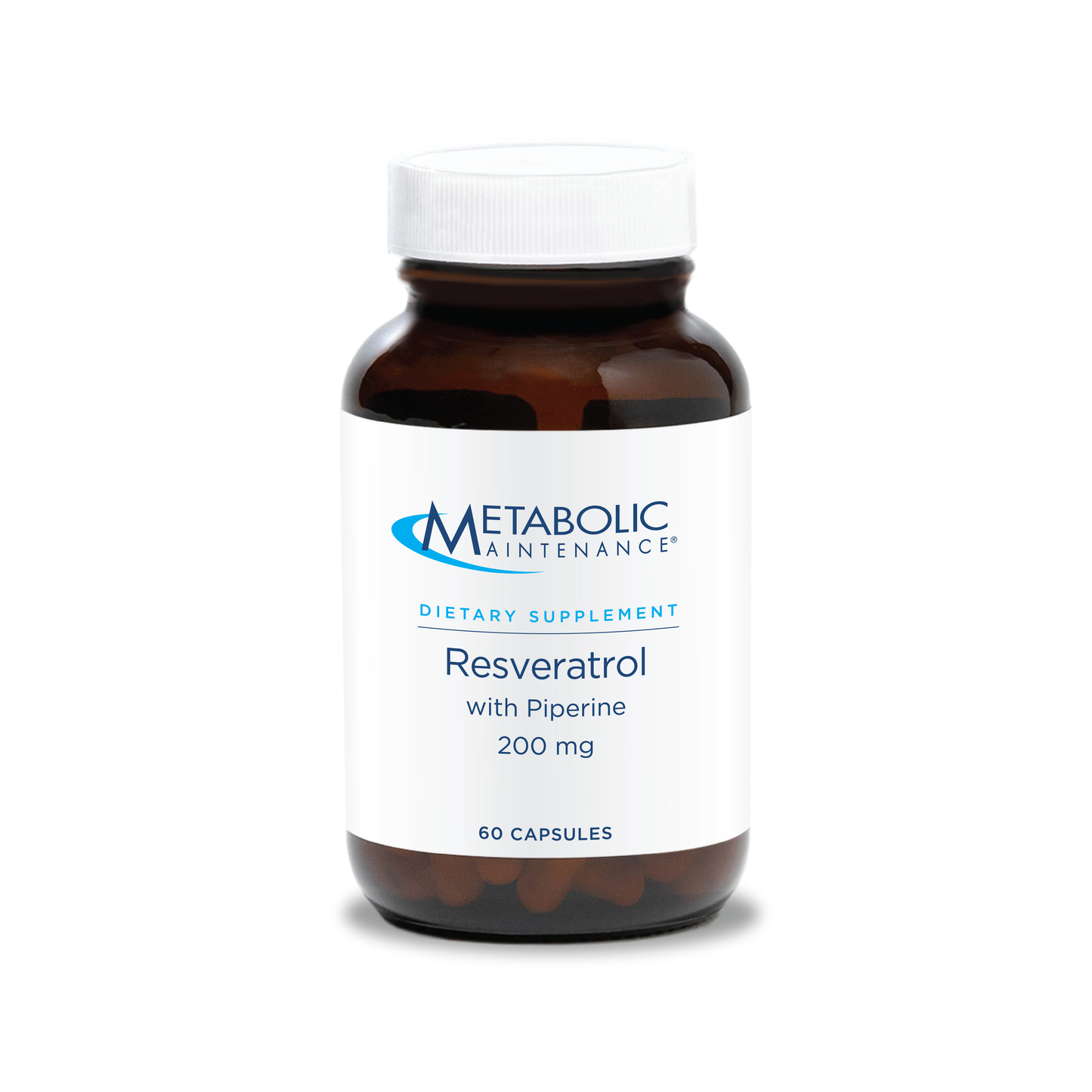 Resveratrol with Piperine 200mg x 60 Caps - Metabolic Maintenance - Metabolic Maintenance