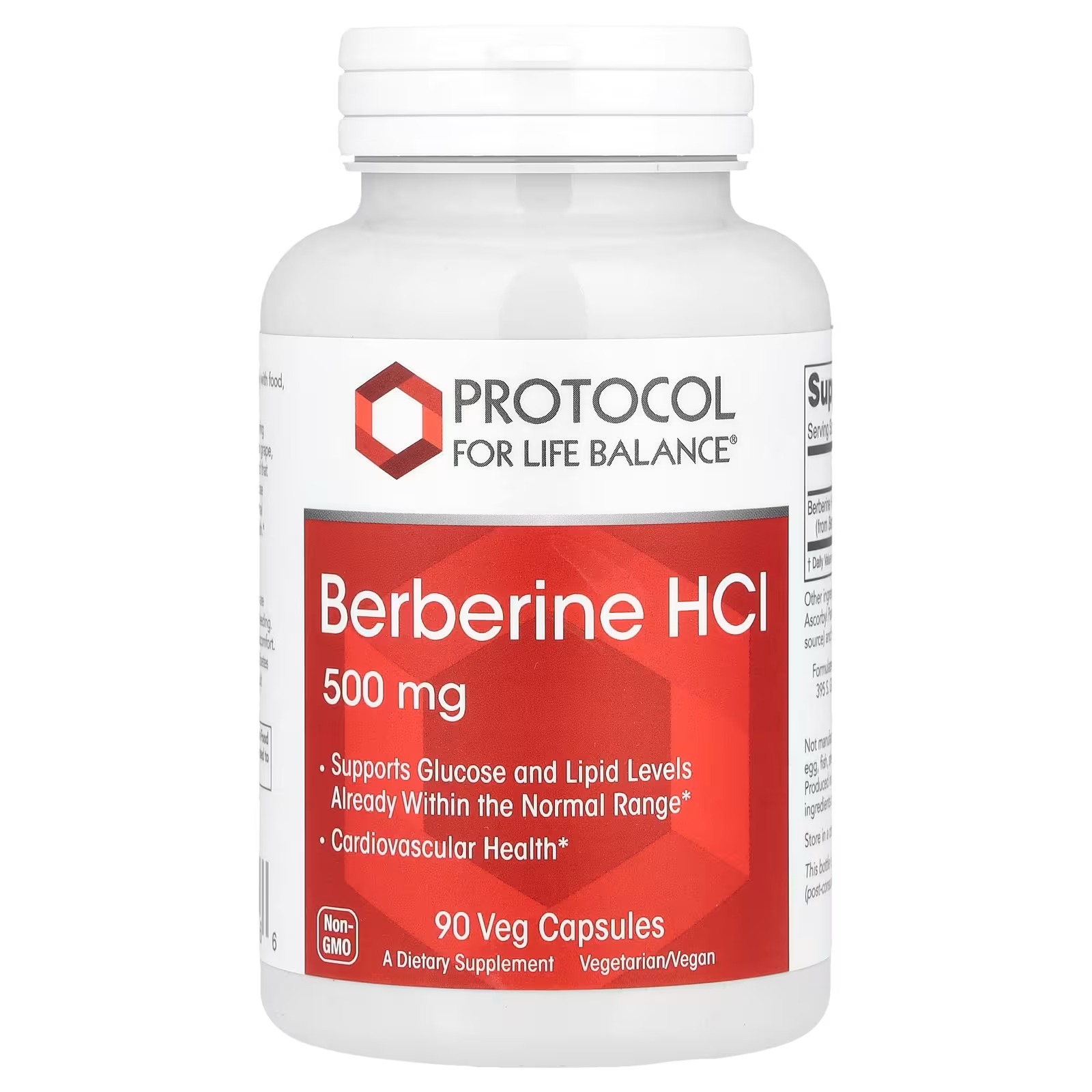 Berberine HCL 500mg x90 Caps - Protocol for Life Balance - Protocol For Life Balance