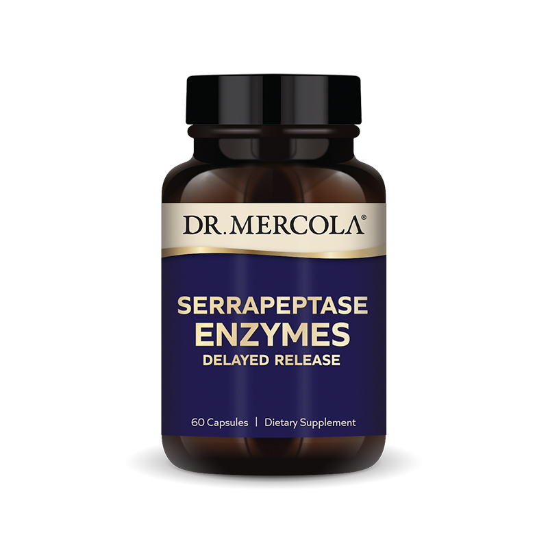 Serrapeptase Enzymes (Delayed Release) x60 Caps - Dr. Mercola - Dr. Mercola