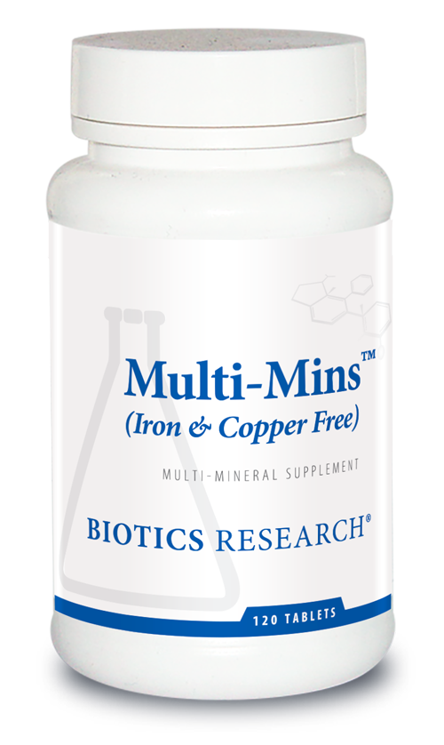 Multi-Mins (Iron & Copper Free) x120 Tabs - Biotics Research - Biotics Research