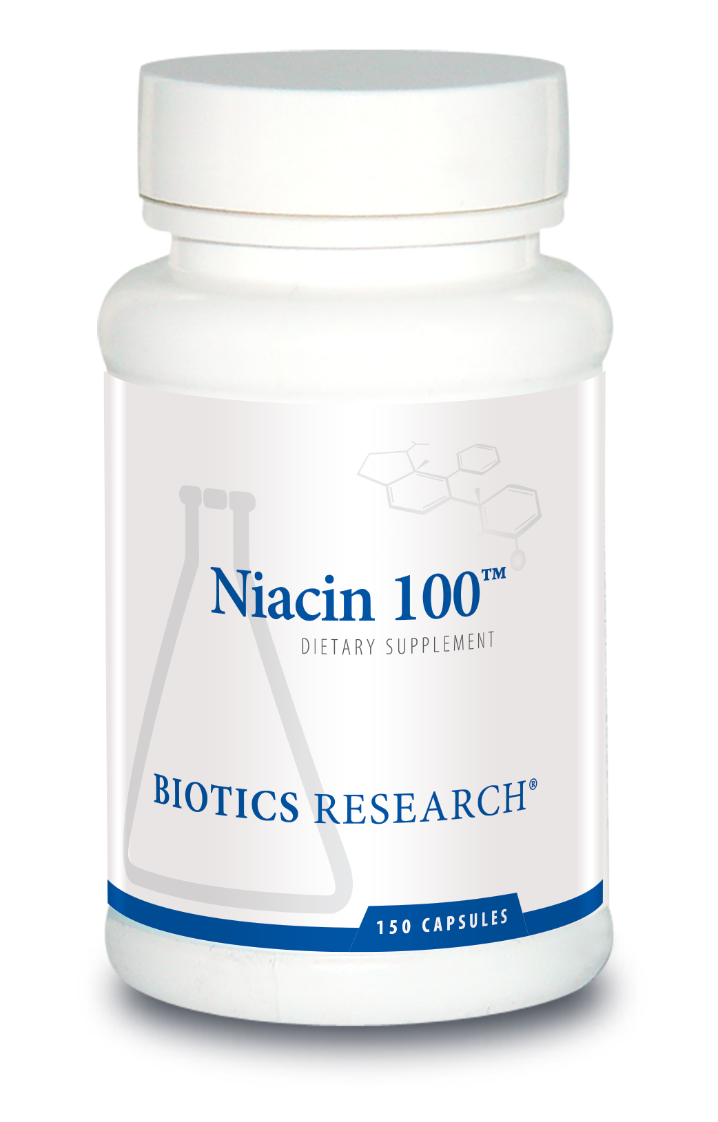 Niacin 100mg  x150 Caps - Biotics Research - Biotics Research