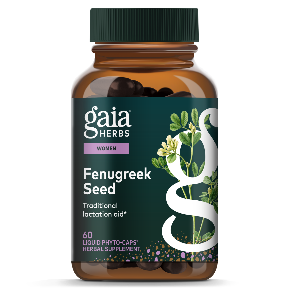 Fenugreek Seed 400mg x60 Caps - Gaia Herbs - Gaia Herbs Pro