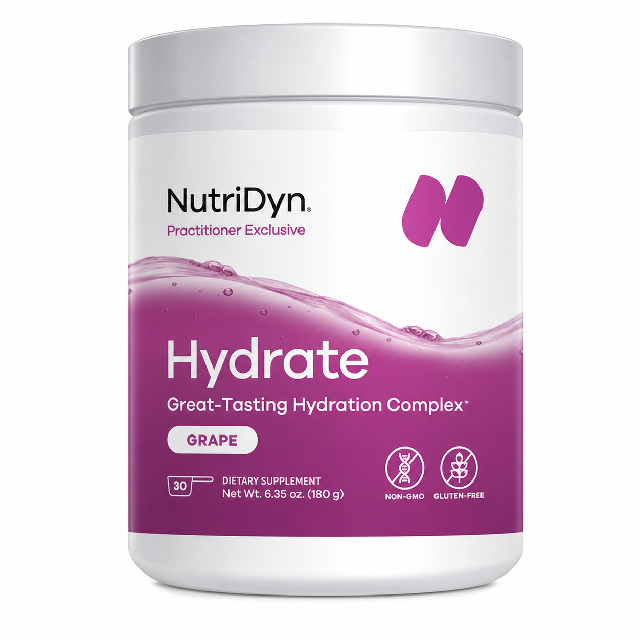 Hydrate x30 Servings (Grape) (6.35 Oz / 180g) -  NutriDyn - NutriDyn